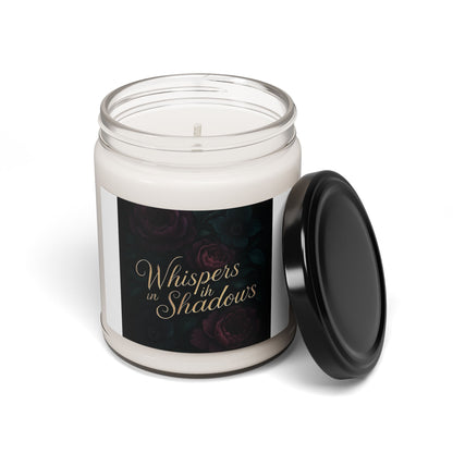 Whispers in Shadows 9oz Scented Soy Candle — Dark Floral Aromatherapy Jar