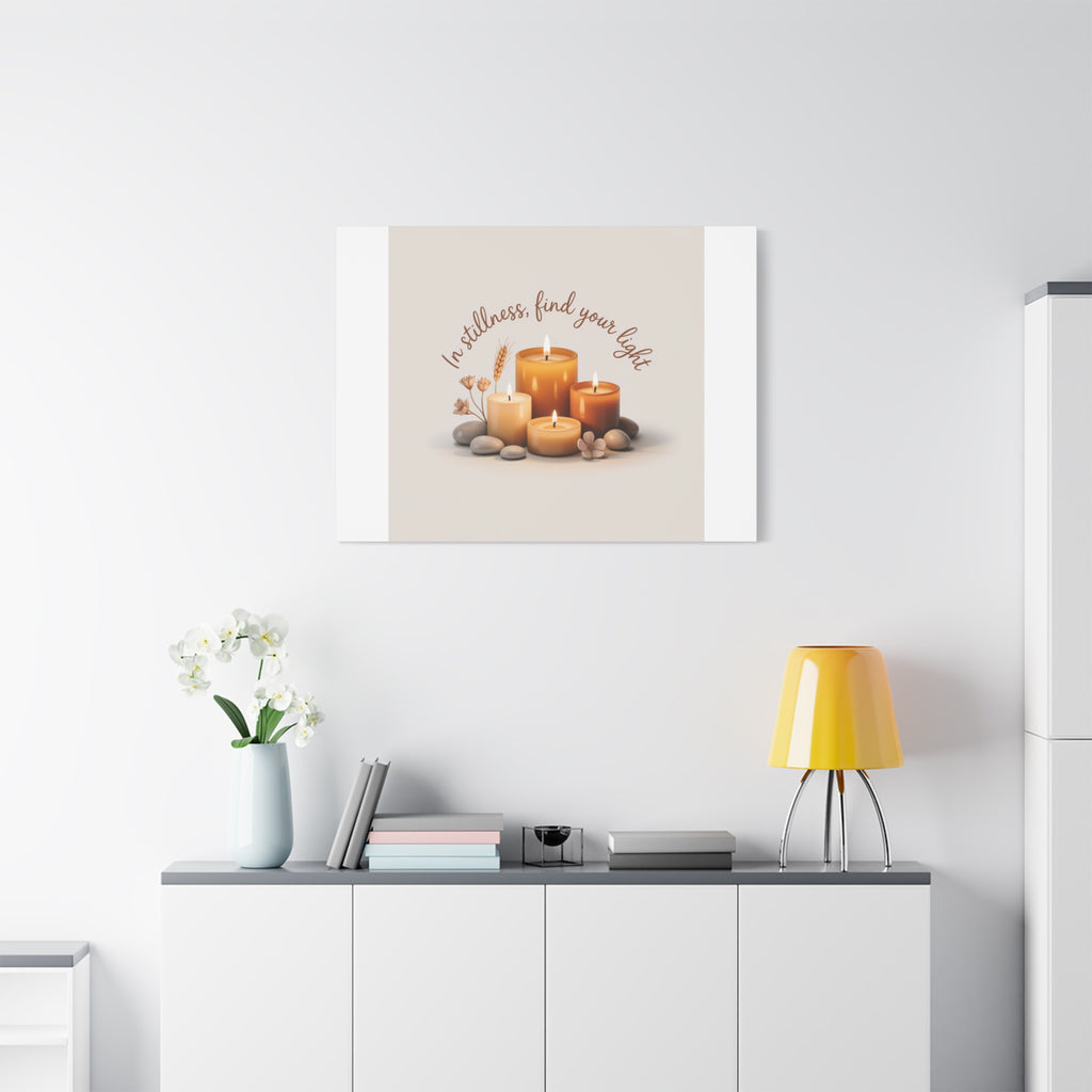 Canvas Wall Art - "In Stillness, Find Your Light" Candle Print