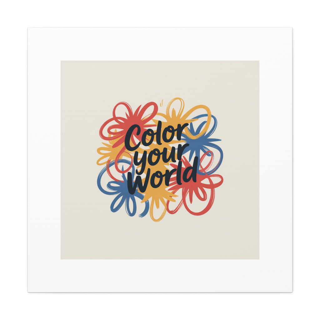 Canvas Art – “Color Your World” Floral Wall Art