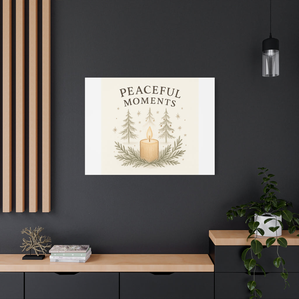 Peaceful Moments Candle Canvas — Matte Stretched Wall Art