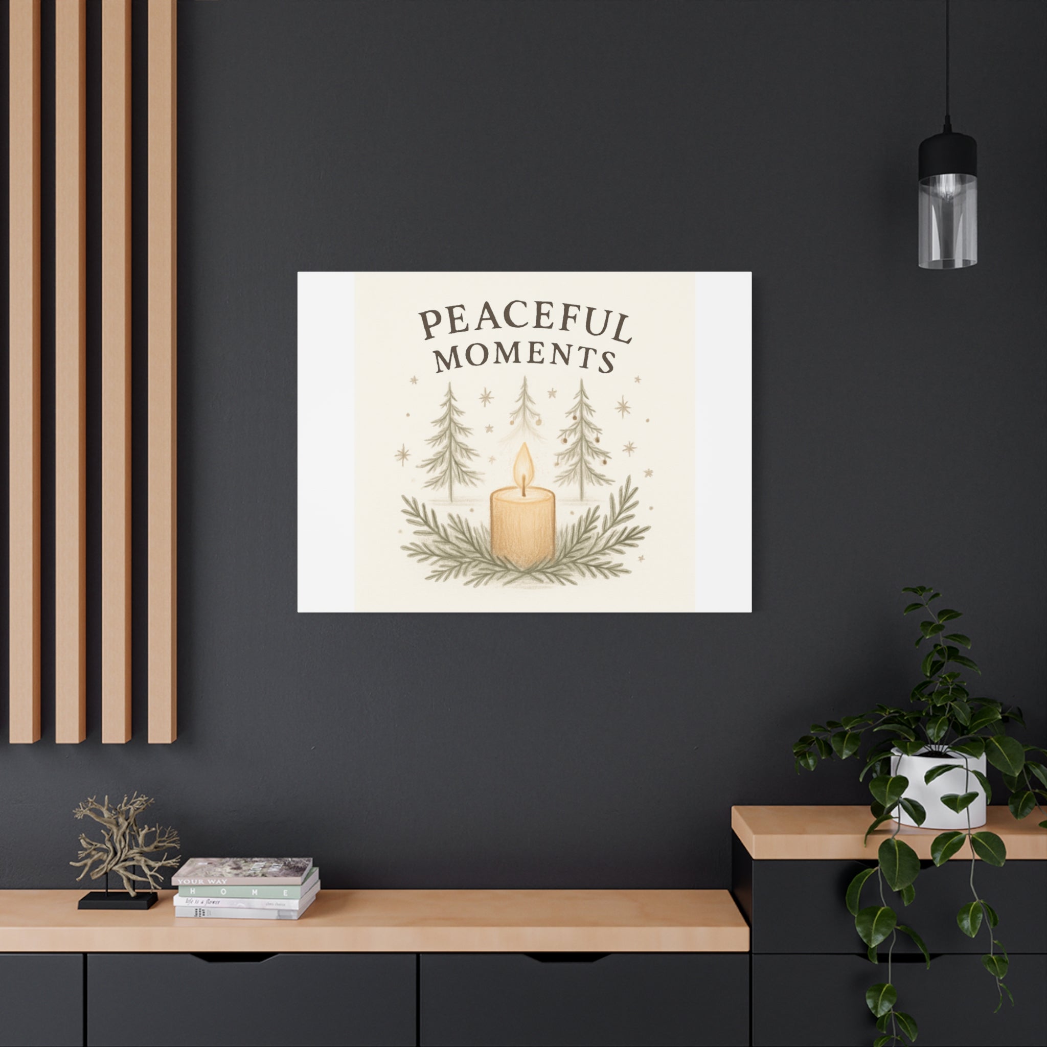 Peaceful Moments Candle Canvas — Matte Stretched Wall Art