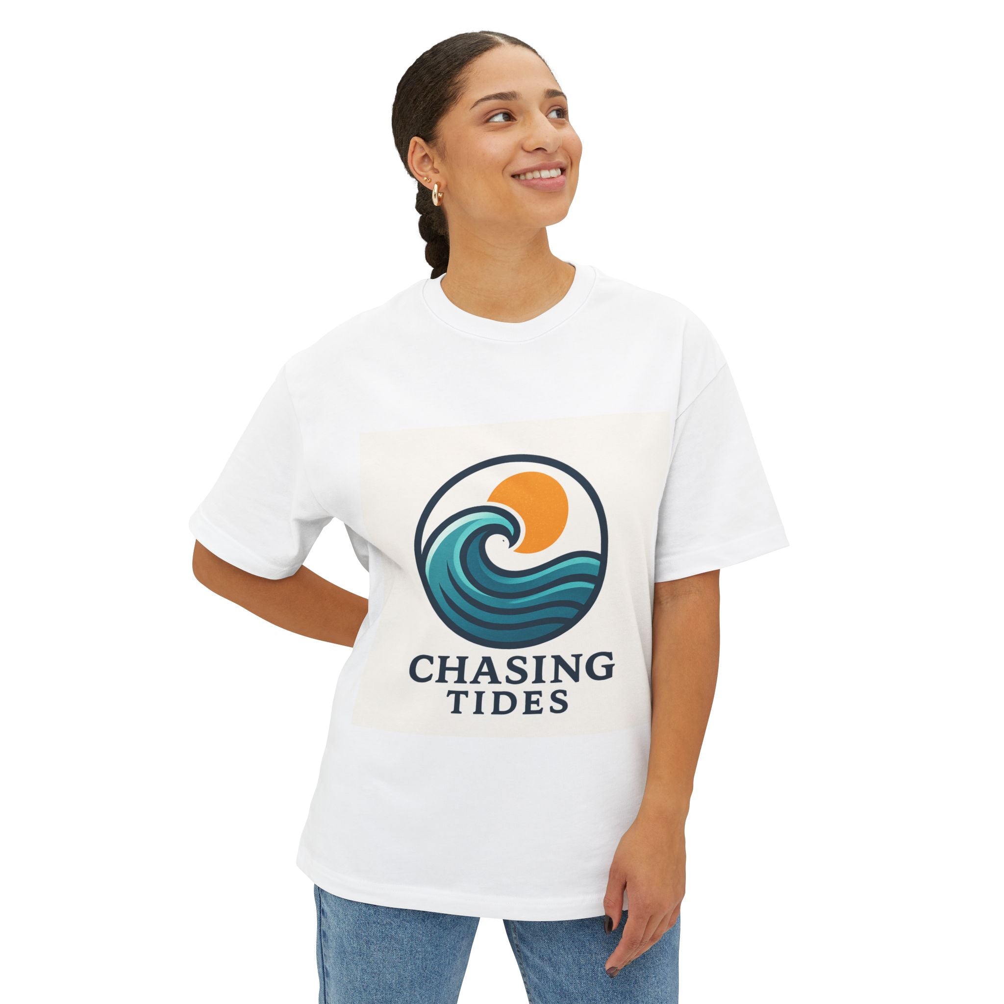 Chasing Tides Tee — Coastal Wave Graphic T-Shirt