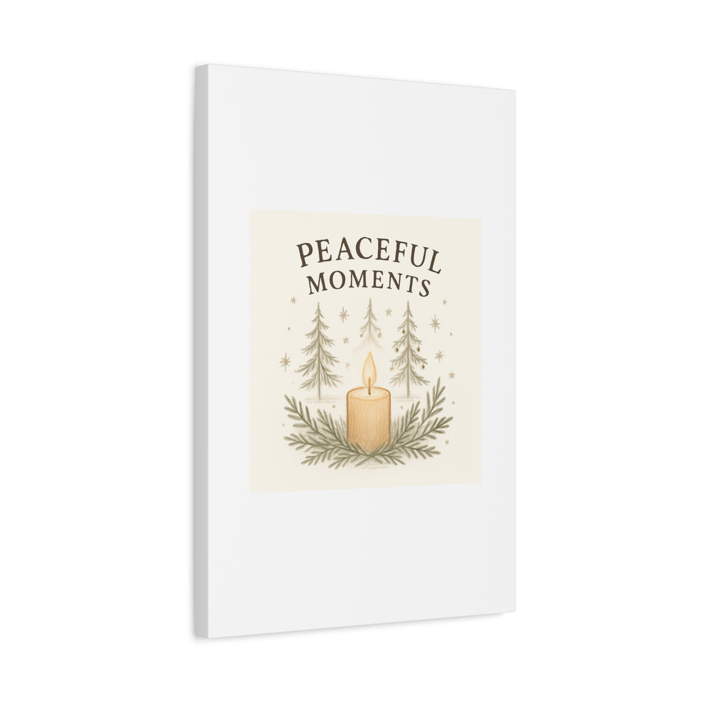Peaceful Moments Candle Canvas — Matte Stretched Wall Art