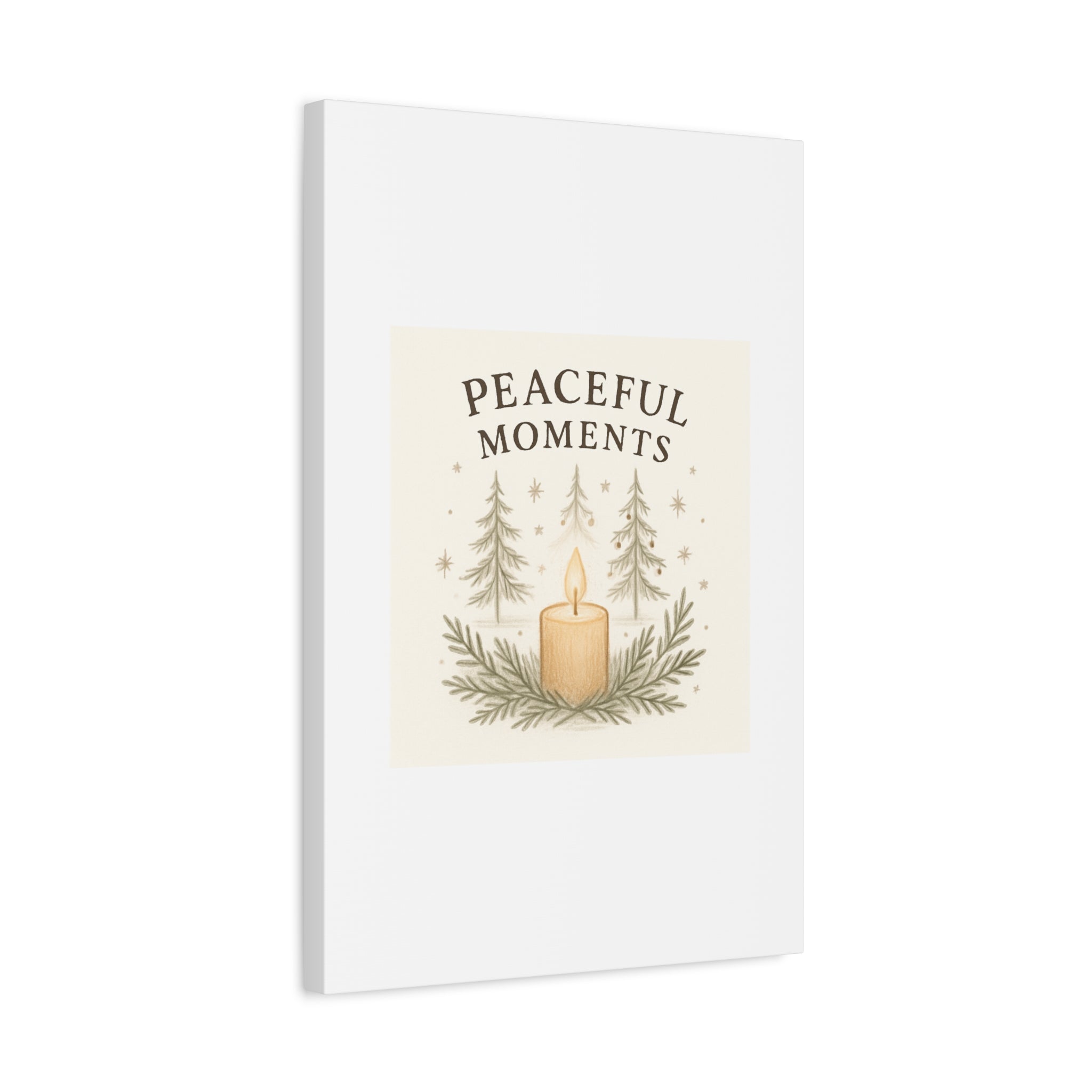 Peaceful Moments Candle Canvas — Matte Stretched Wall Art