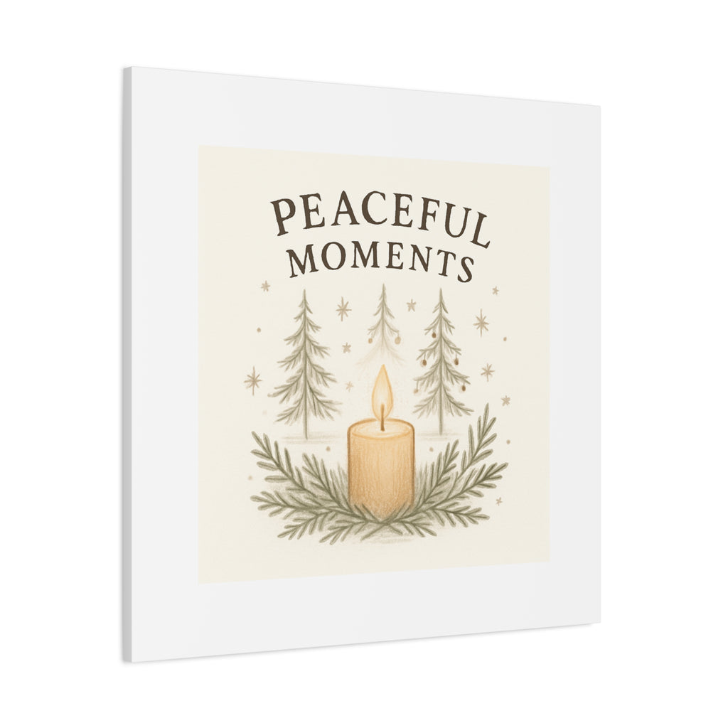Peaceful Moments Candle Canvas — Matte Stretched Wall Art