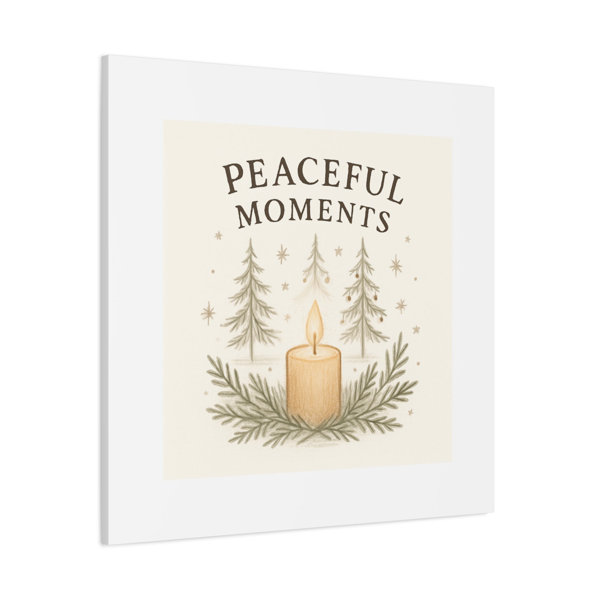 Peaceful Moments Candle Canvas — Matte Stretched Wall Art