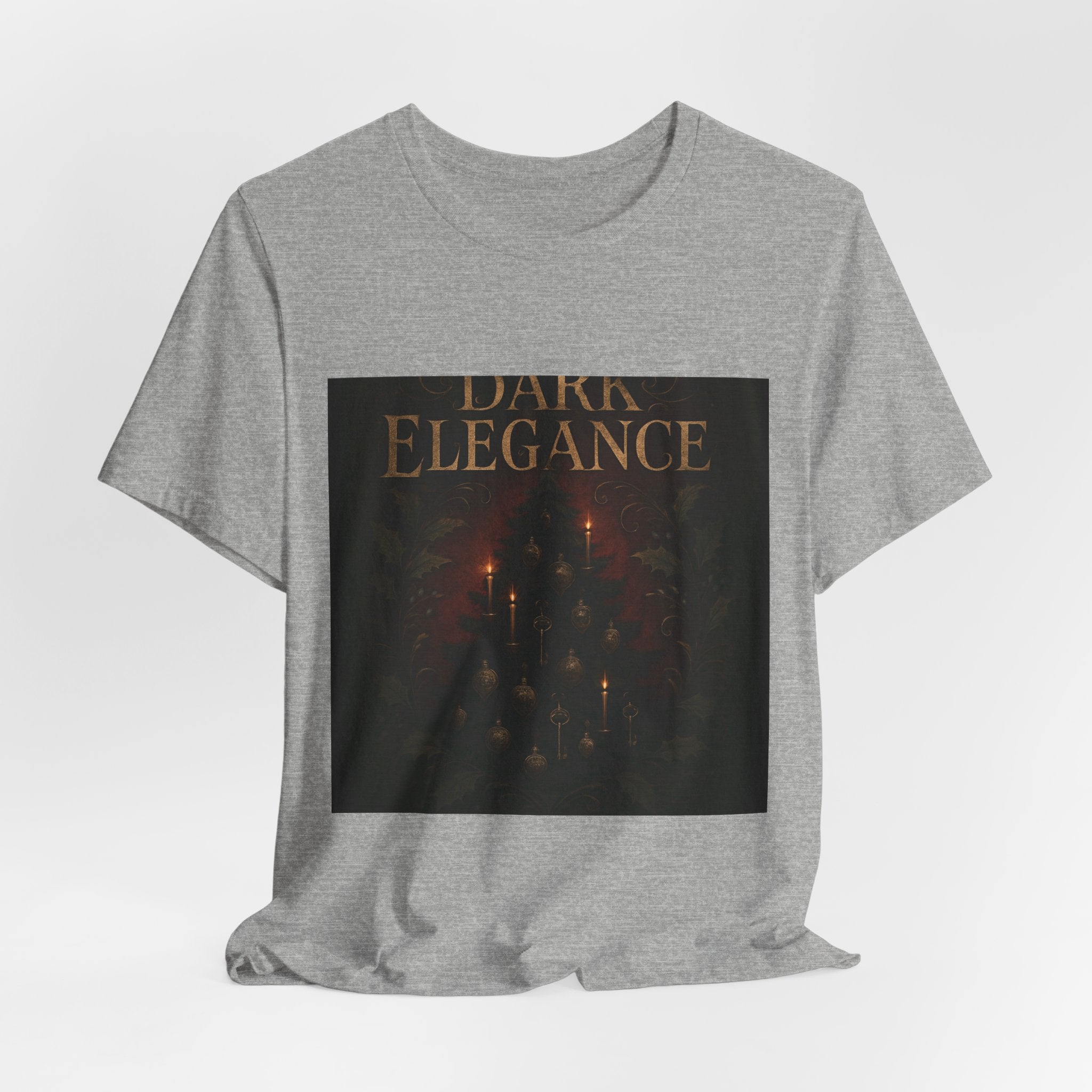 Dark Elegance Tee - Gothic Candlelight Graphic Shirt