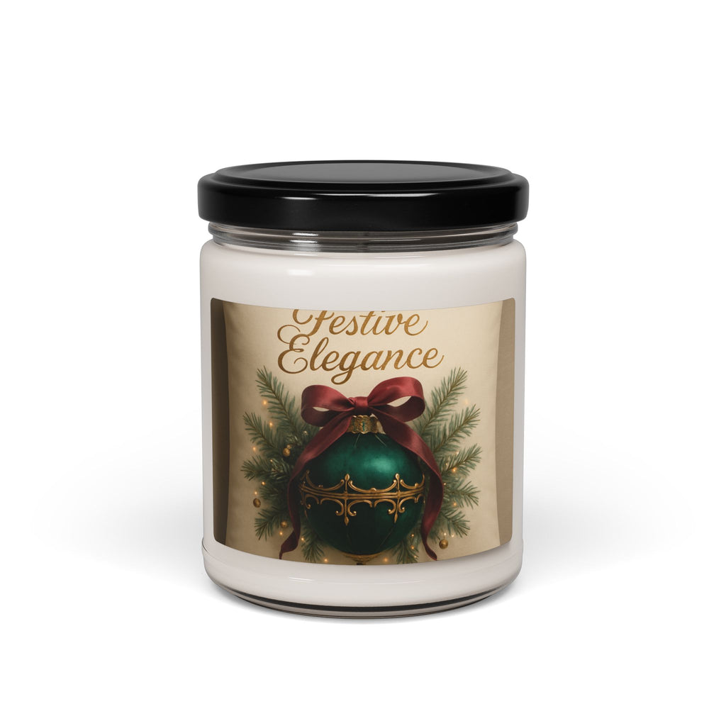 Festive Elegance Scented Soy Candle - 9oz Christmas Ornament Fragrance