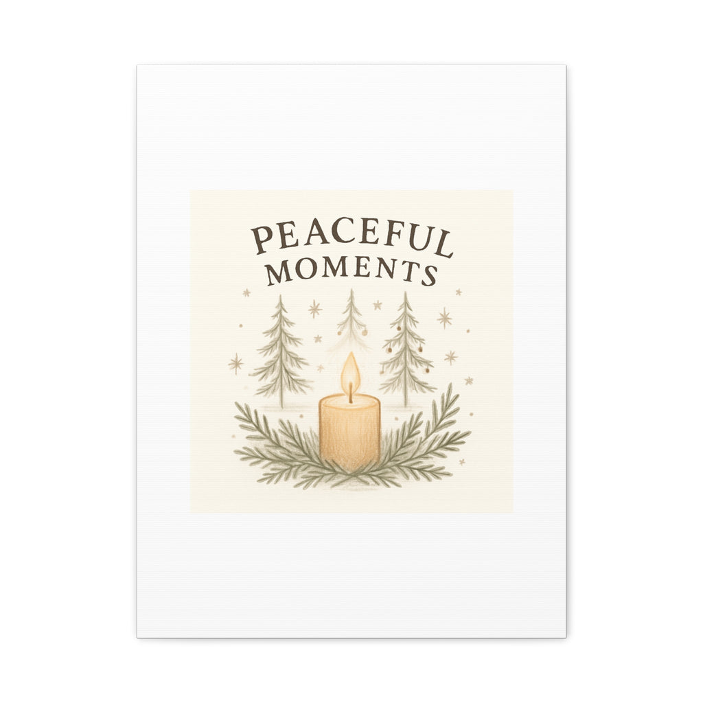 Peaceful Moments Candle Canvas — Matte Stretched Wall Art