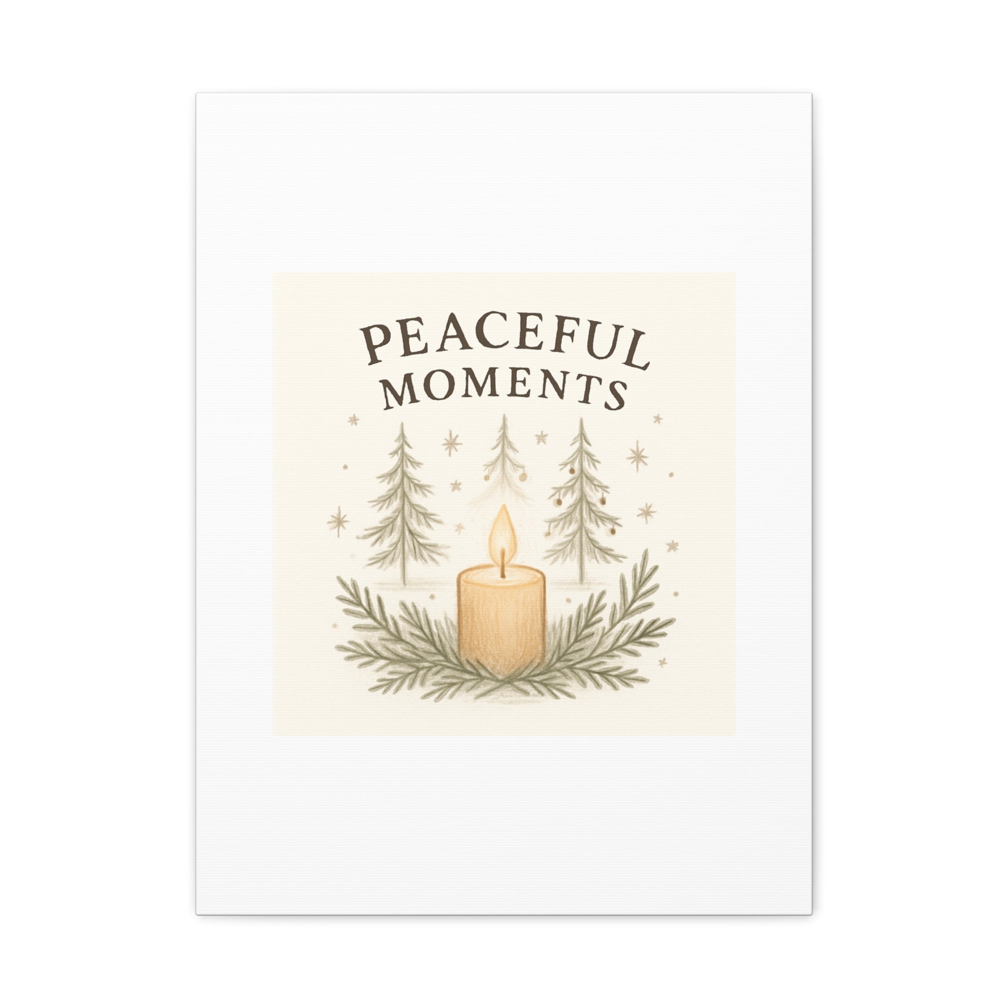 Peaceful Moments Candle Canvas — Matte Stretched Wall Art