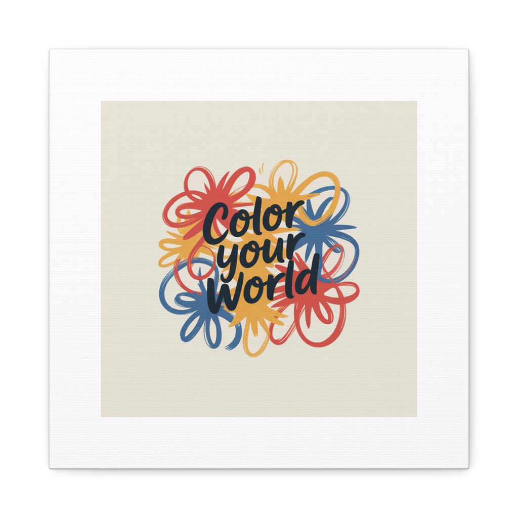 Canvas Art – “Color Your World” Floral Wall Art