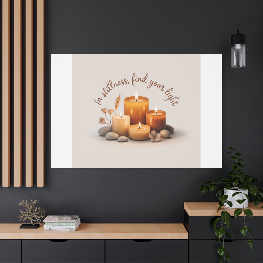 Canvas Wall Art - "In Stillness, Find Your Light" Candle Print