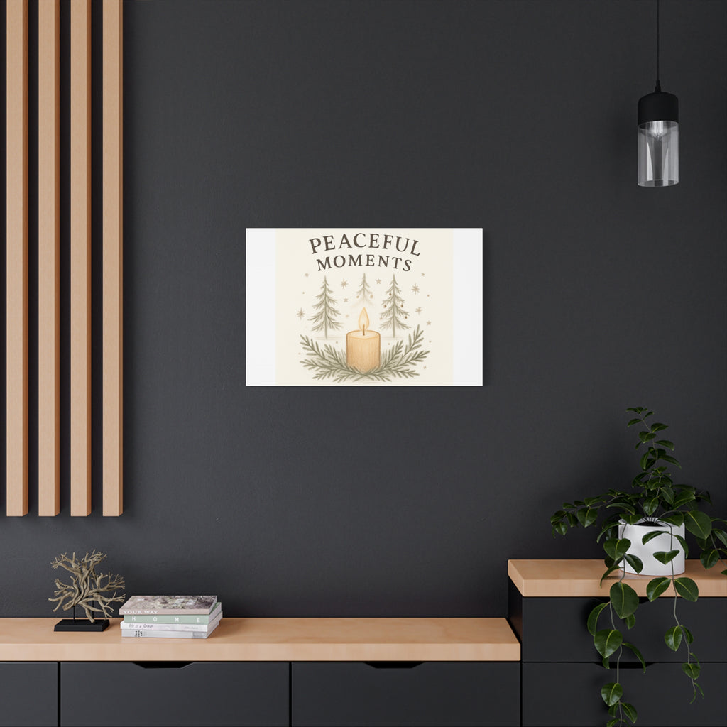 Peaceful Moments Candle Canvas — Matte Stretched Wall Art