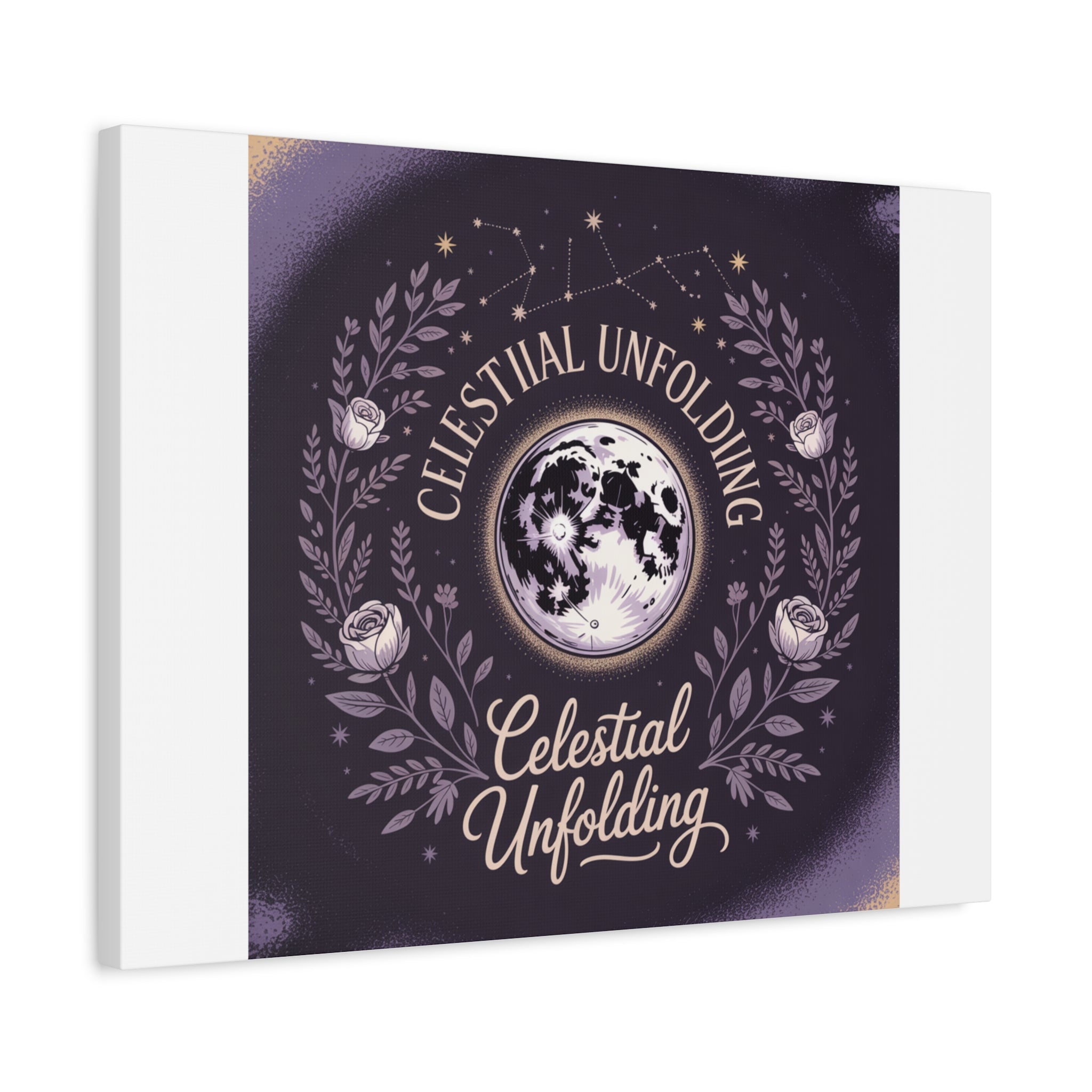 Celestial Unfolding Moon Art Canvas
