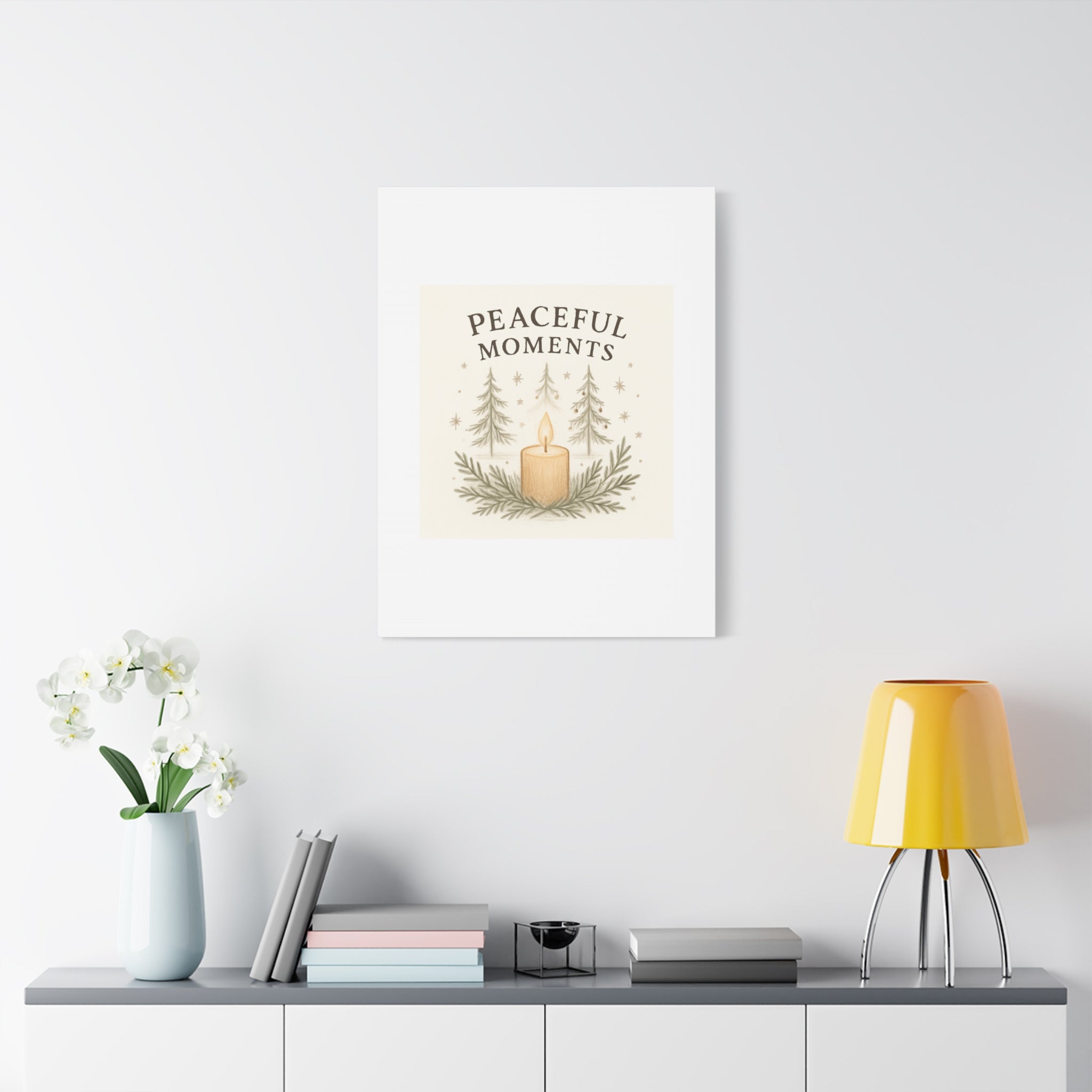 Peaceful Moments Candle Canvas — Matte Stretched Wall Art