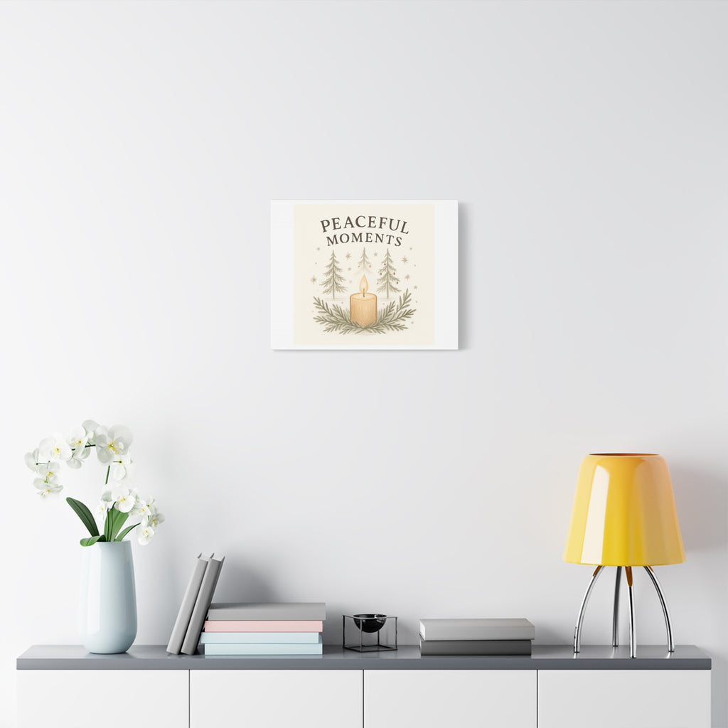 Peaceful Moments Candle Canvas — Matte Stretched Wall Art