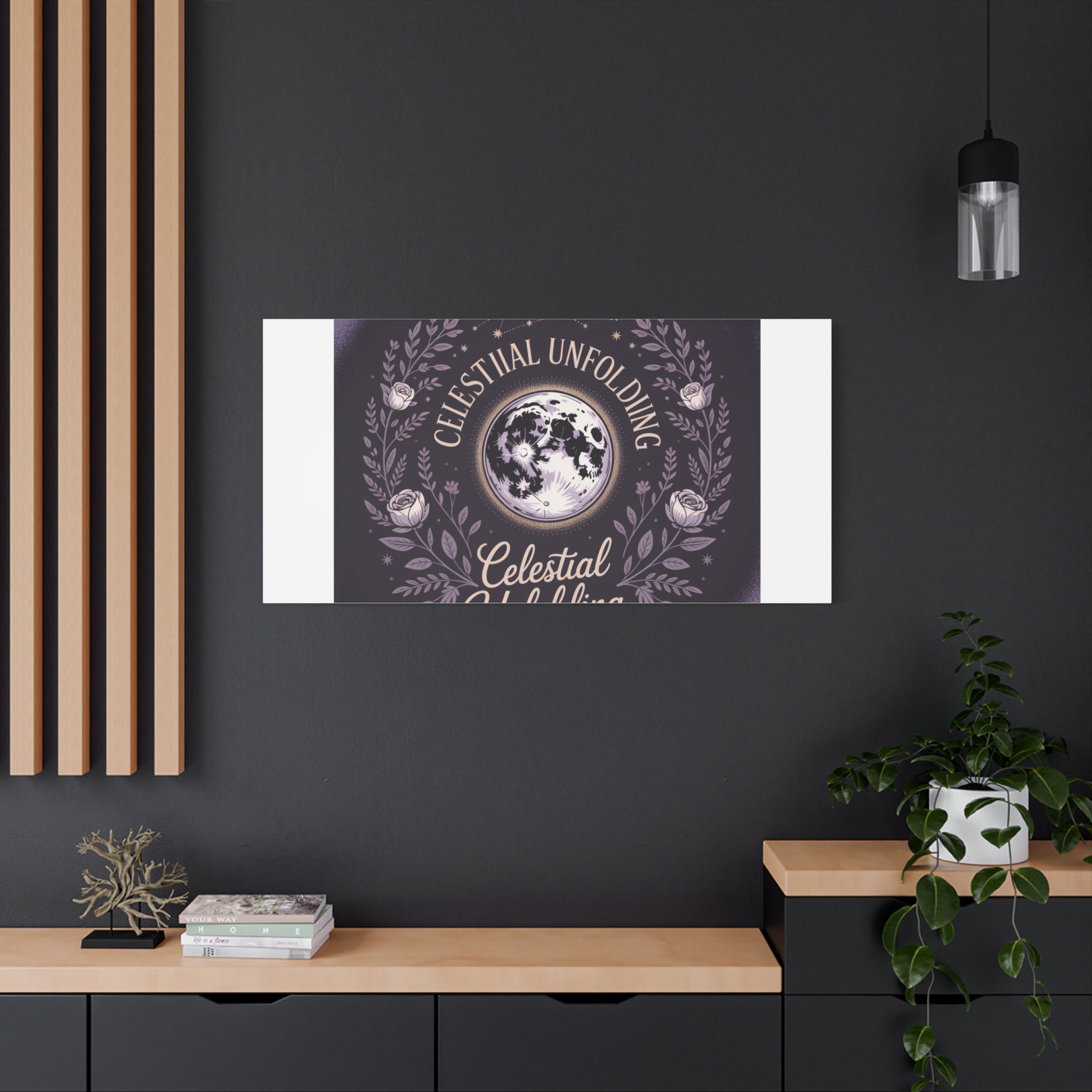 Celestial Unfolding Moon Art Canvas
