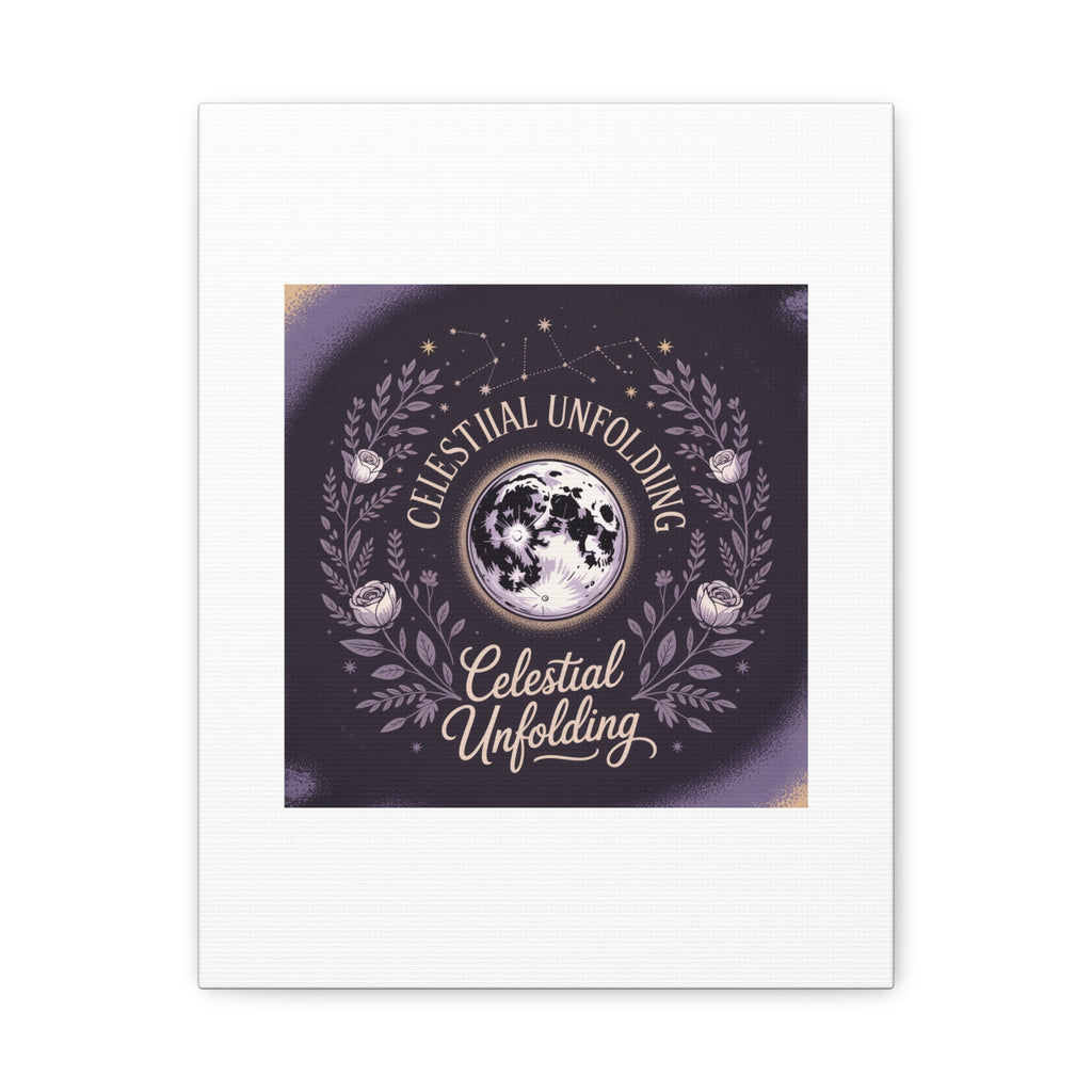 Celestial Unfolding Moon Art Canvas