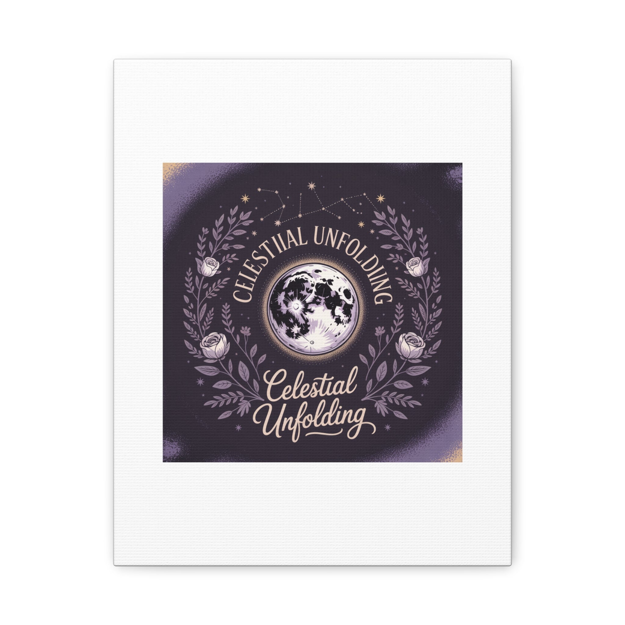 Celestial Unfolding Moon Art Canvas