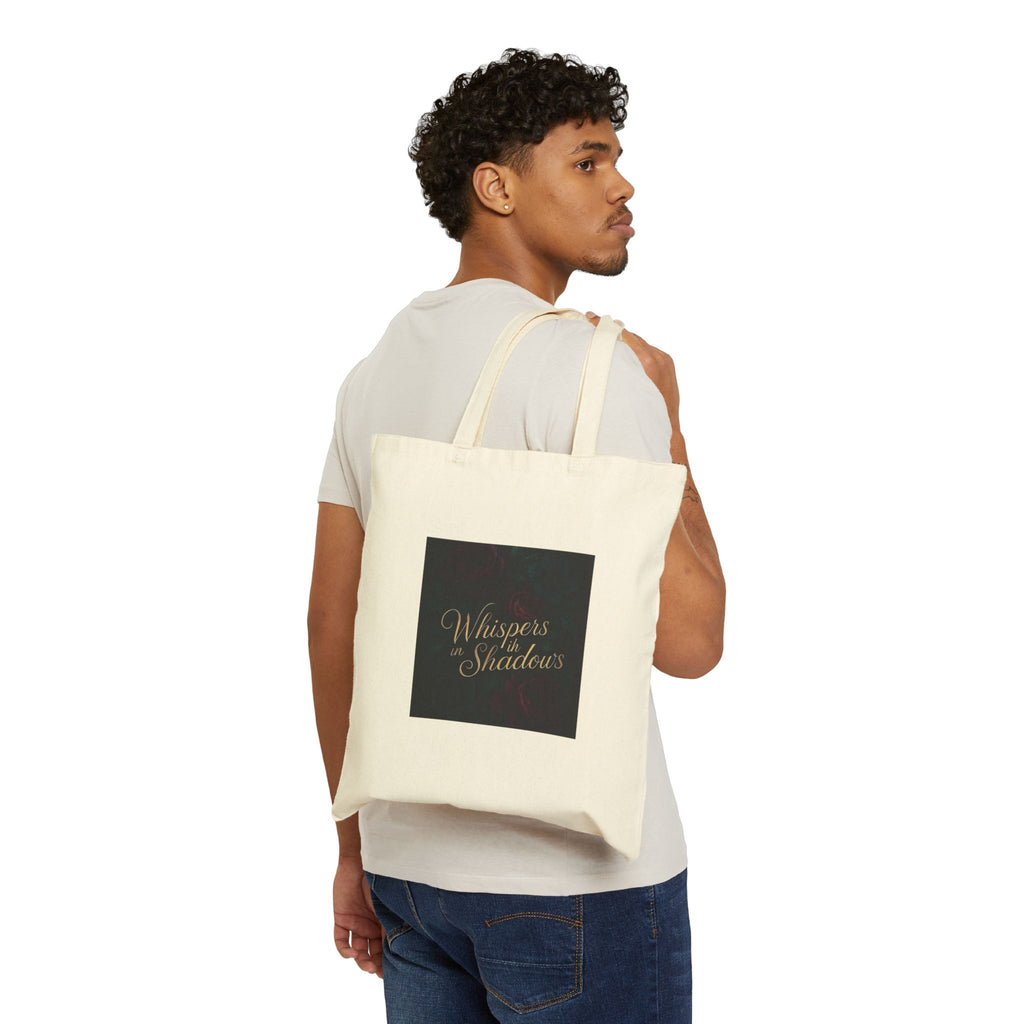 Tote Bag — "Whisper in the Shadows" Elegant Script Canvas Shopper
