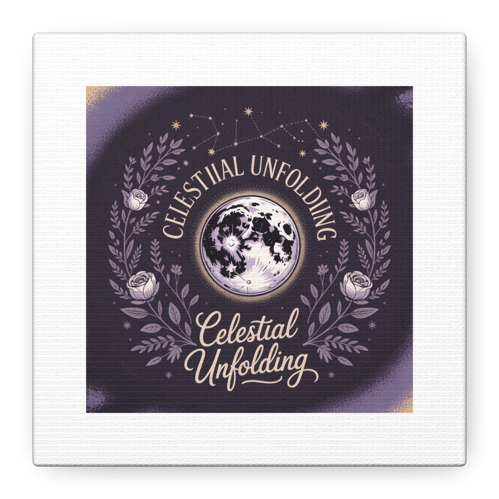 Celestial Unfolding Moon Art Canvas