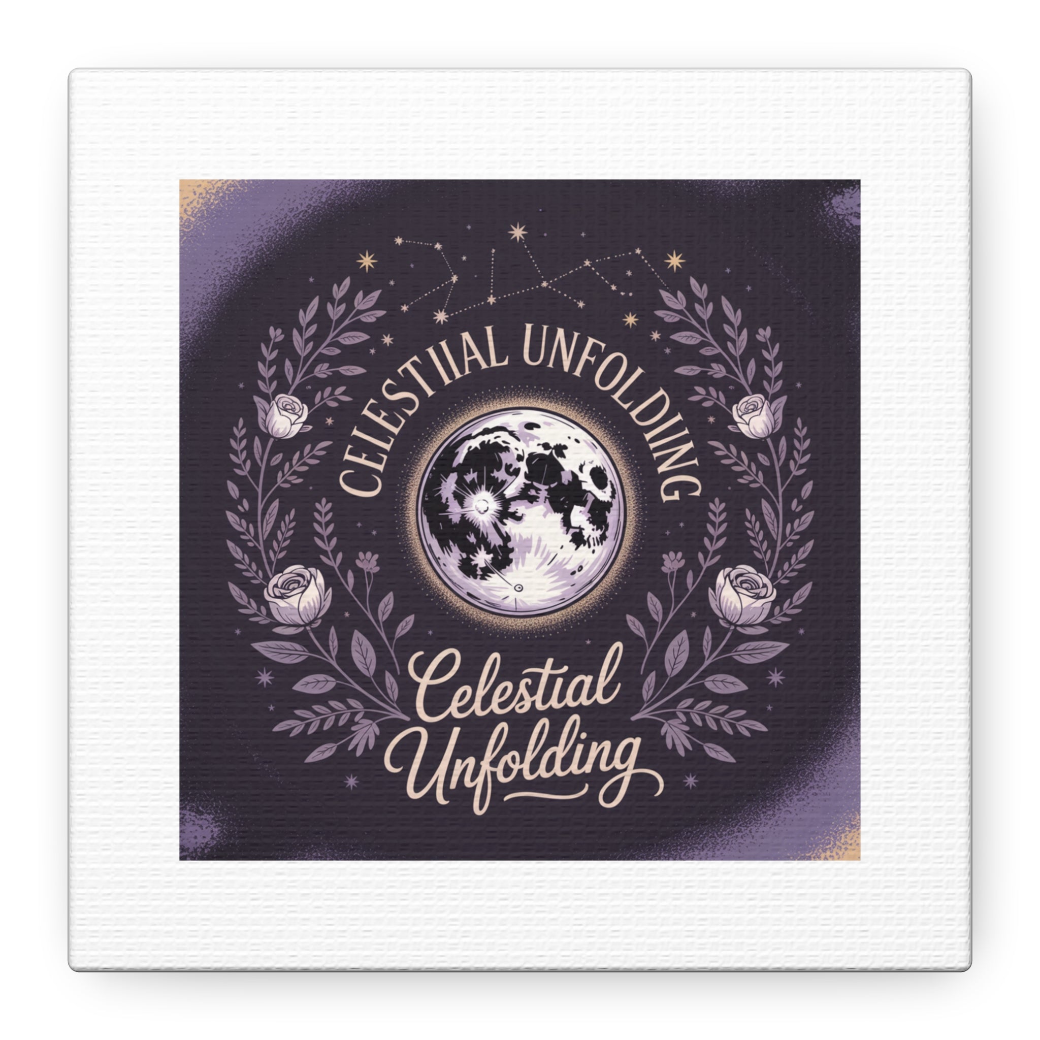 Celestial Unfolding Moon Art Canvas