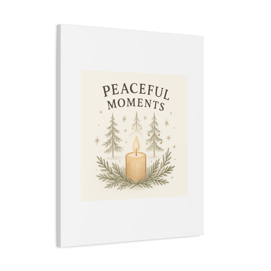Peaceful Moments Candle Canvas — Matte Stretched Wall Art