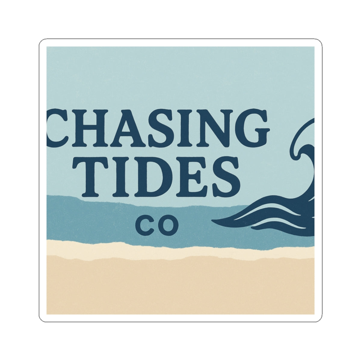 Chasing Tides Co. Beach Wave Kiss-Cut Sticker