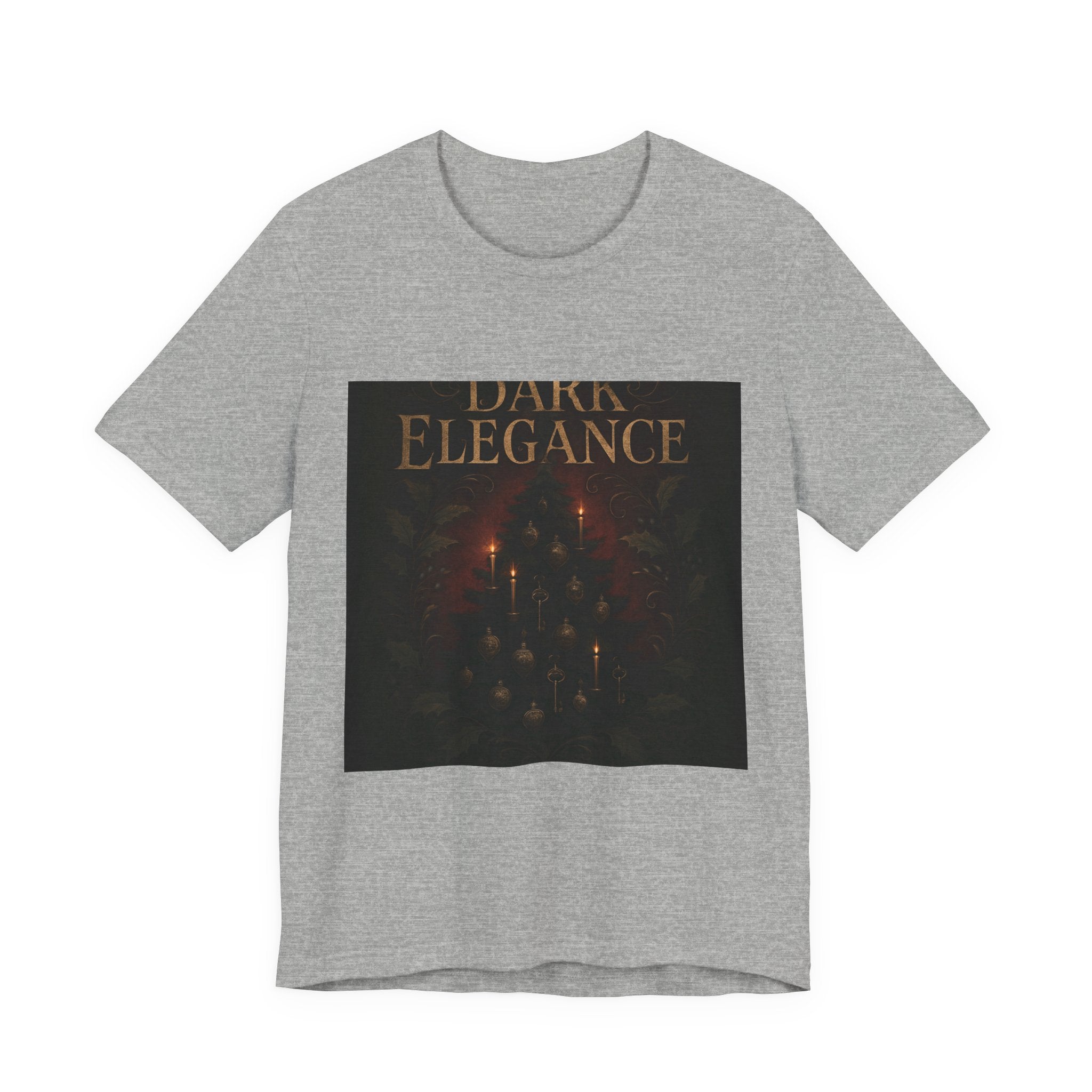 Dark Elegance Tee - Gothic Candlelight Graphic Shirt