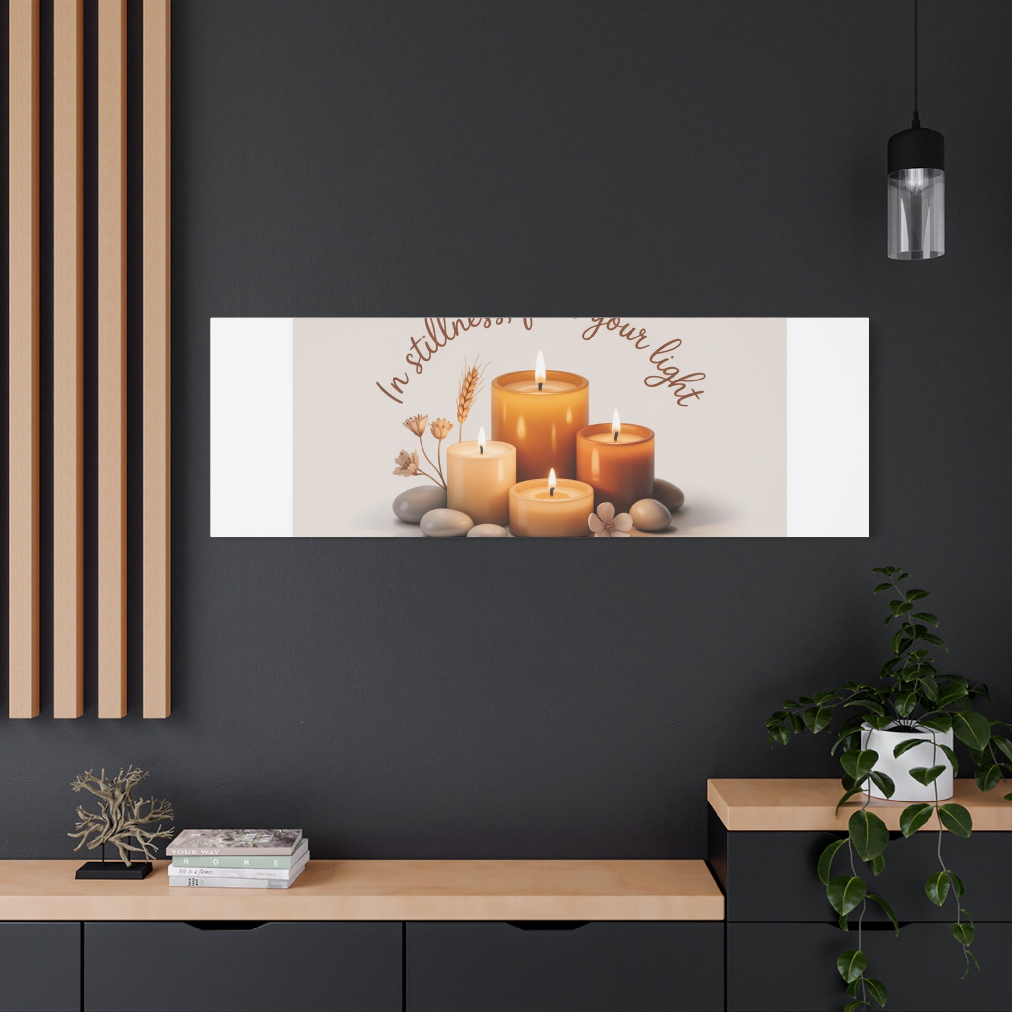 Canvas Wall Art - "In Stillness, Find Your Light" Candle Print