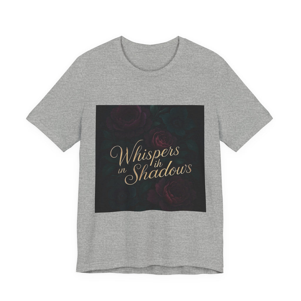 Whispers in the Shadows Graphic Tee — Gothic Floral Bookish Shirt