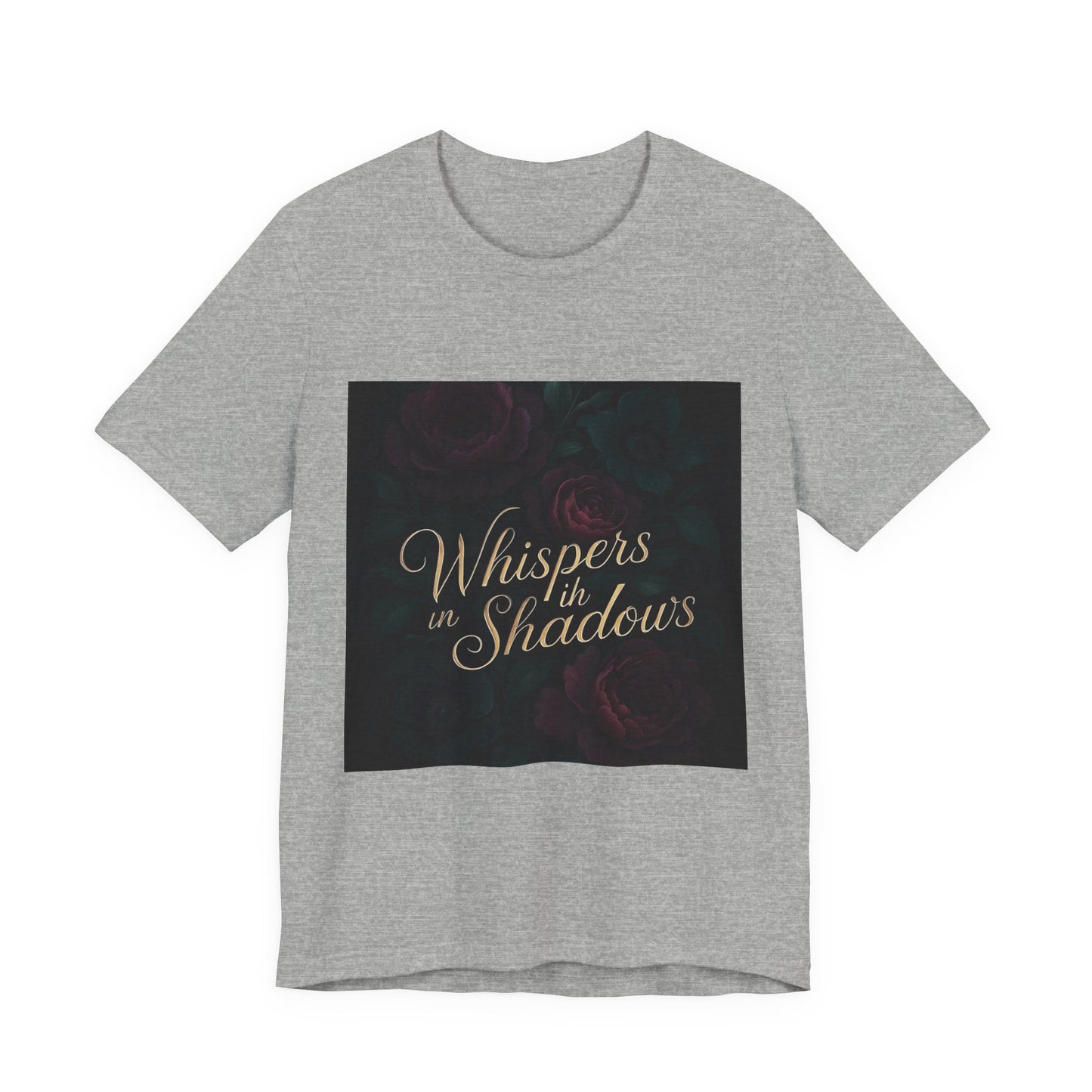 Whispers in the Shadows Graphic Tee — Gothic Floral Bookish Shirt