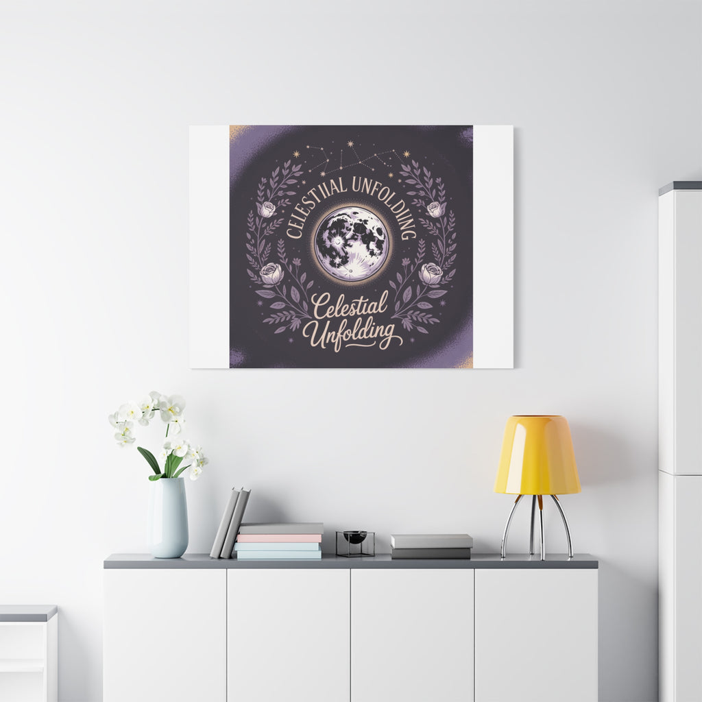 Celestial Unfolding Moon Art Canvas