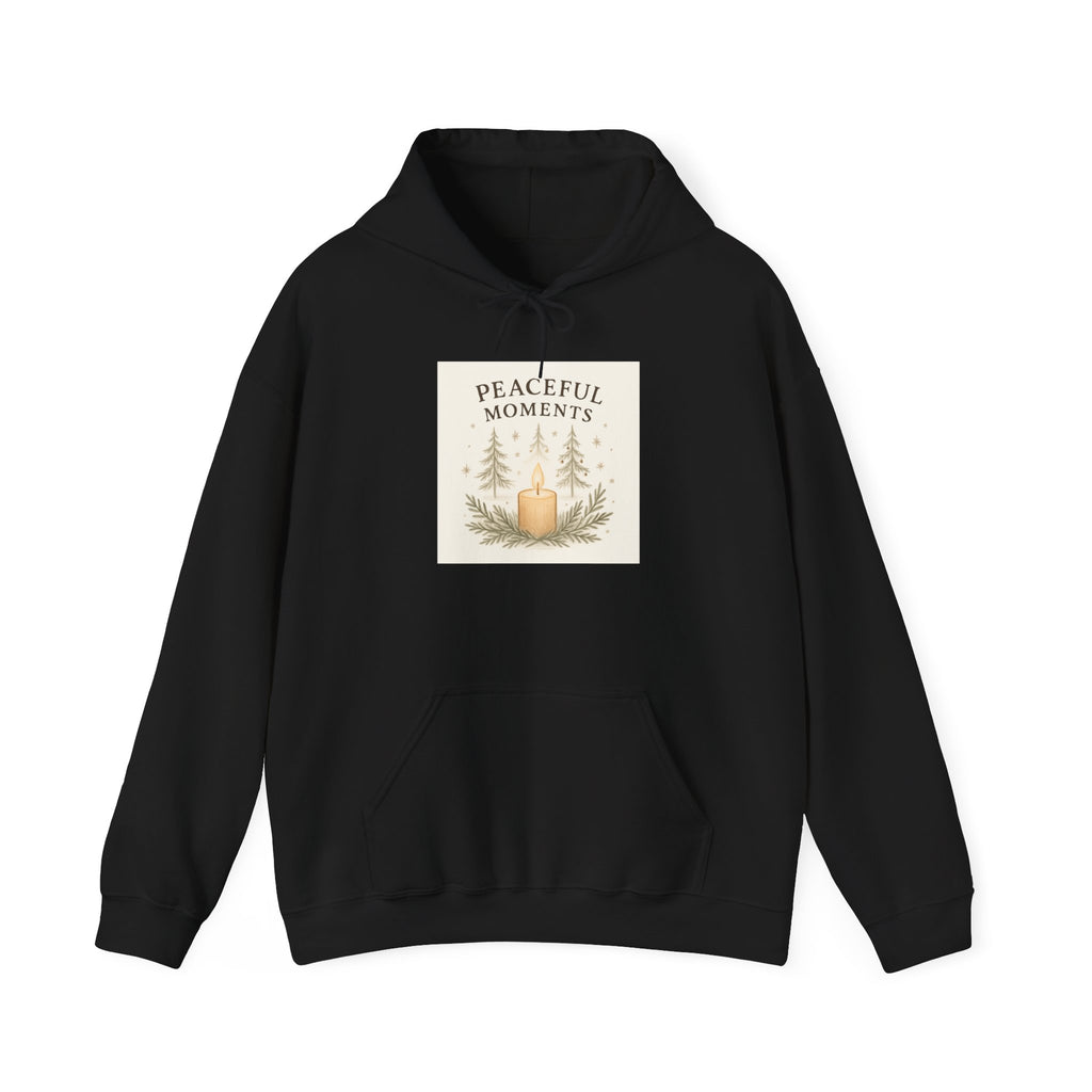 Peaceful Moments Candle Hoodie — Cozy Forest Candle Sweatshirt