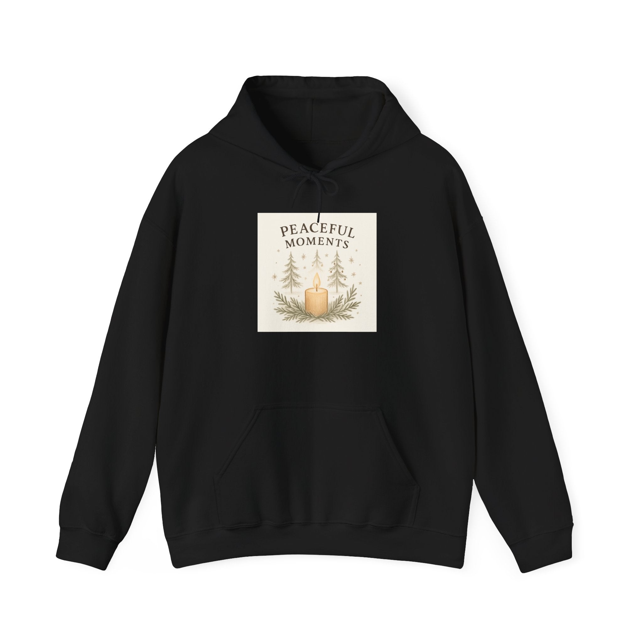 Peaceful Moments Candle Hoodie — Cozy Forest Candle Sweatshirt