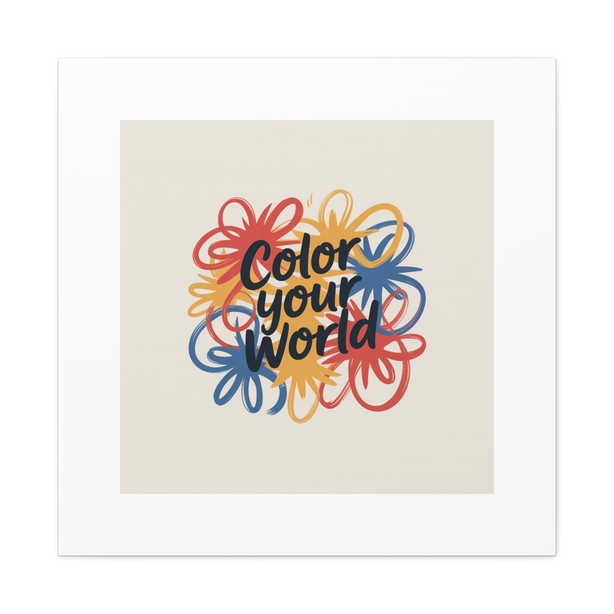 Canvas Art – “Color Your World” Floral Wall Art