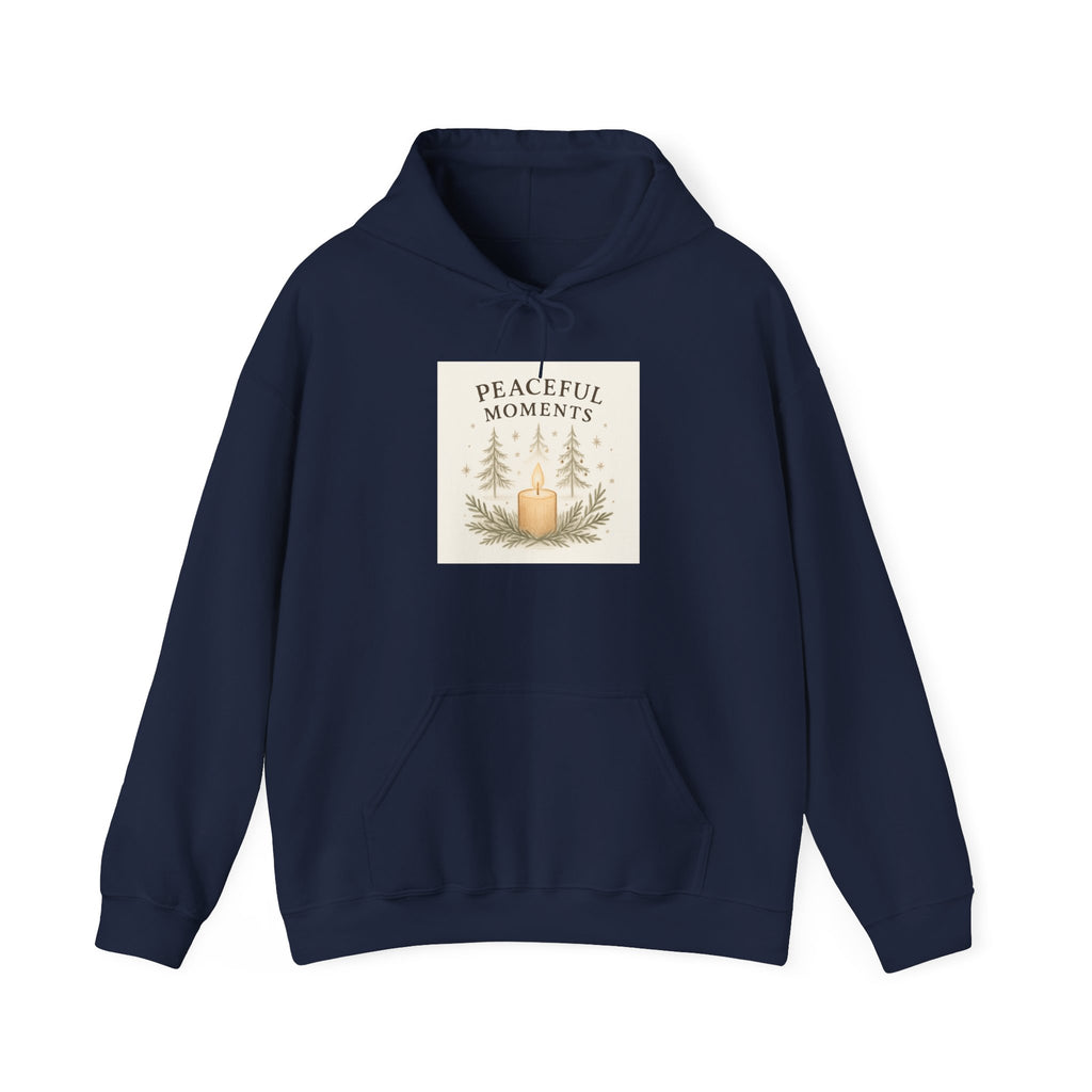 Peaceful Moments Candle Hoodie — Cozy Forest Candle Sweatshirt
