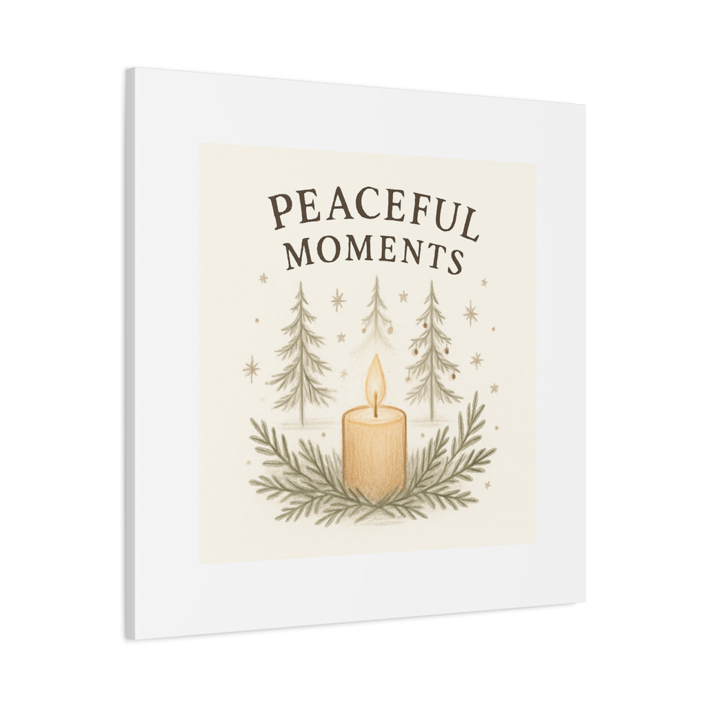 Peaceful Moments Candle Canvas — Matte Stretched Wall Art