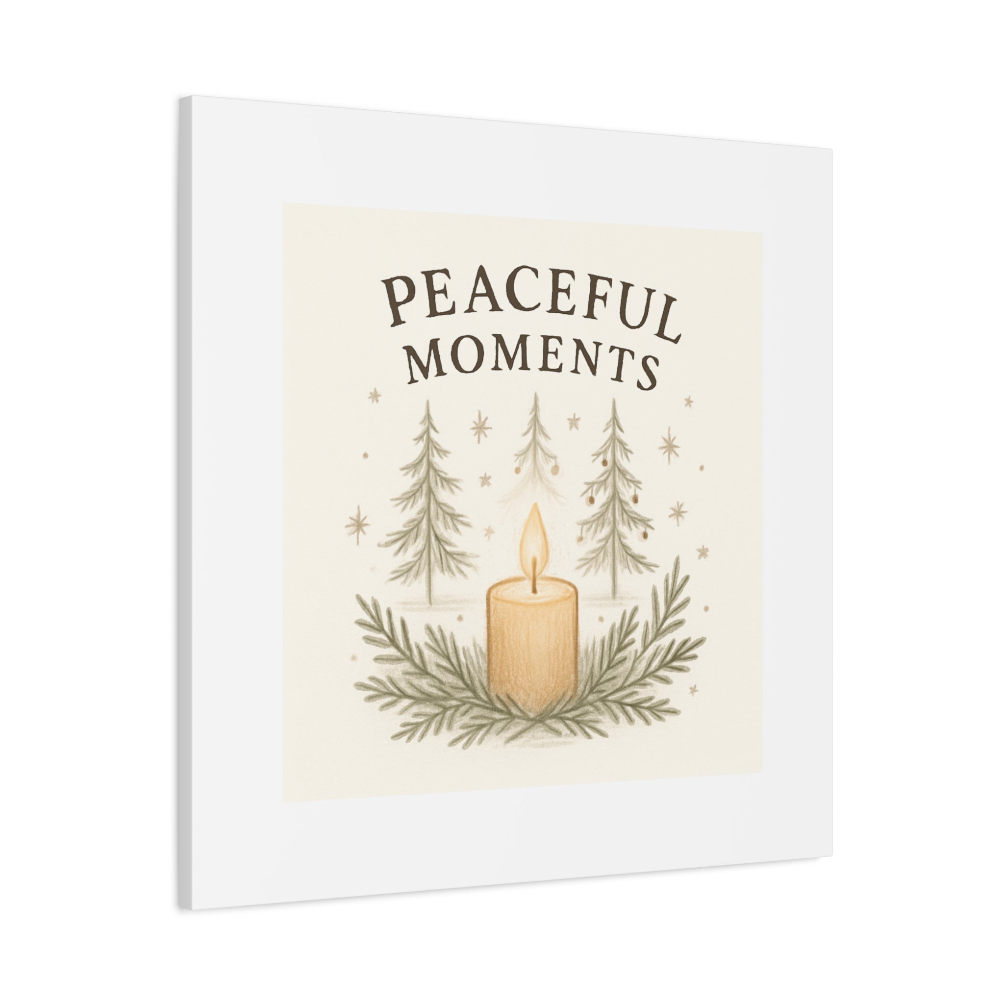 Peaceful Moments Candle Canvas — Matte Stretched Wall Art