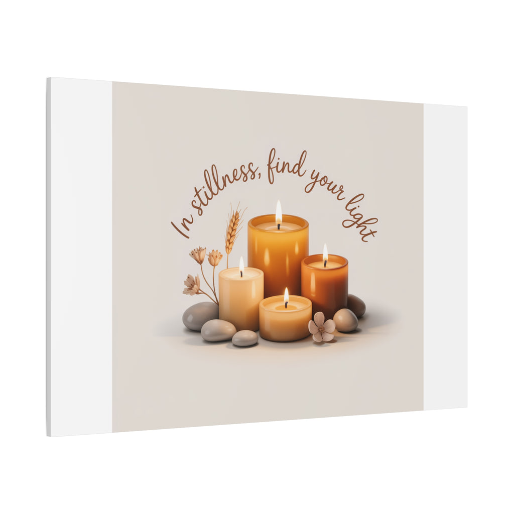 Canvas Wall Art - "In Stillness, Find Your Light" Candle Print