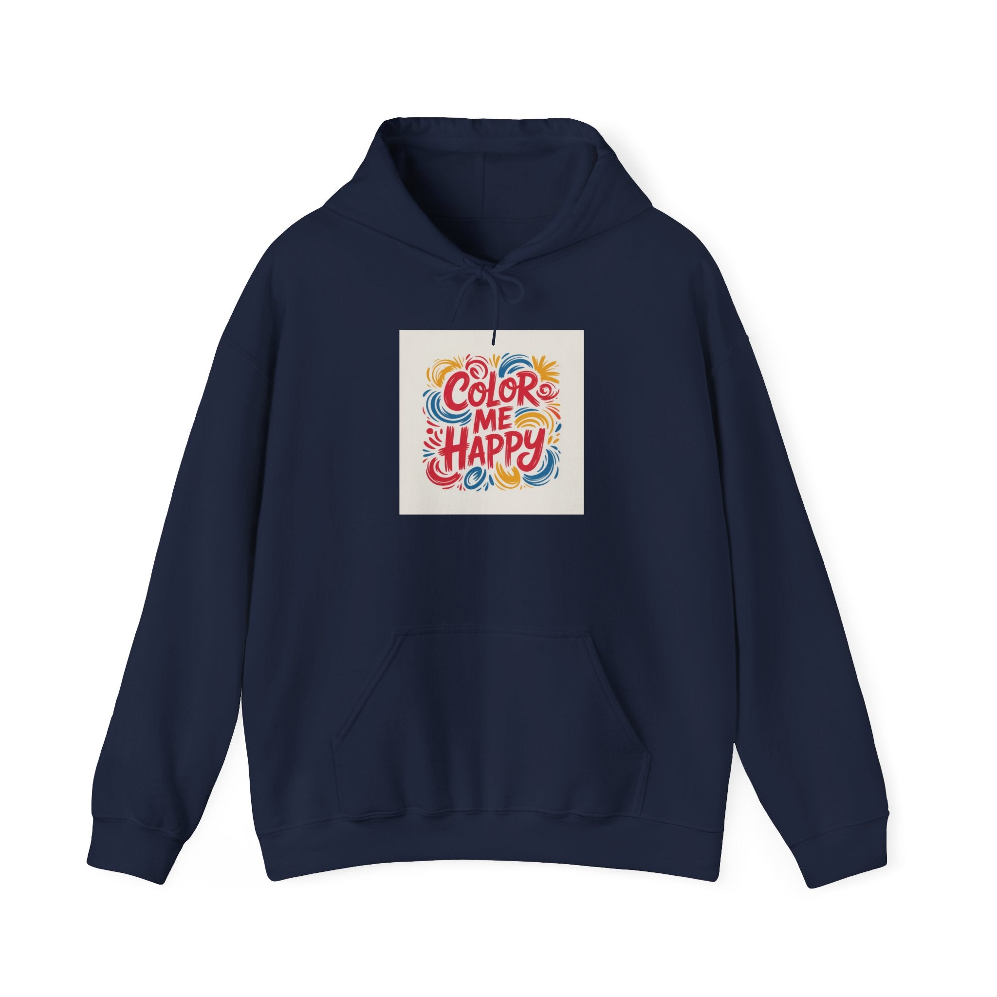 Color Me Happy Hoodie — Cheerful Retro Floral Graphic Sweatshirt
