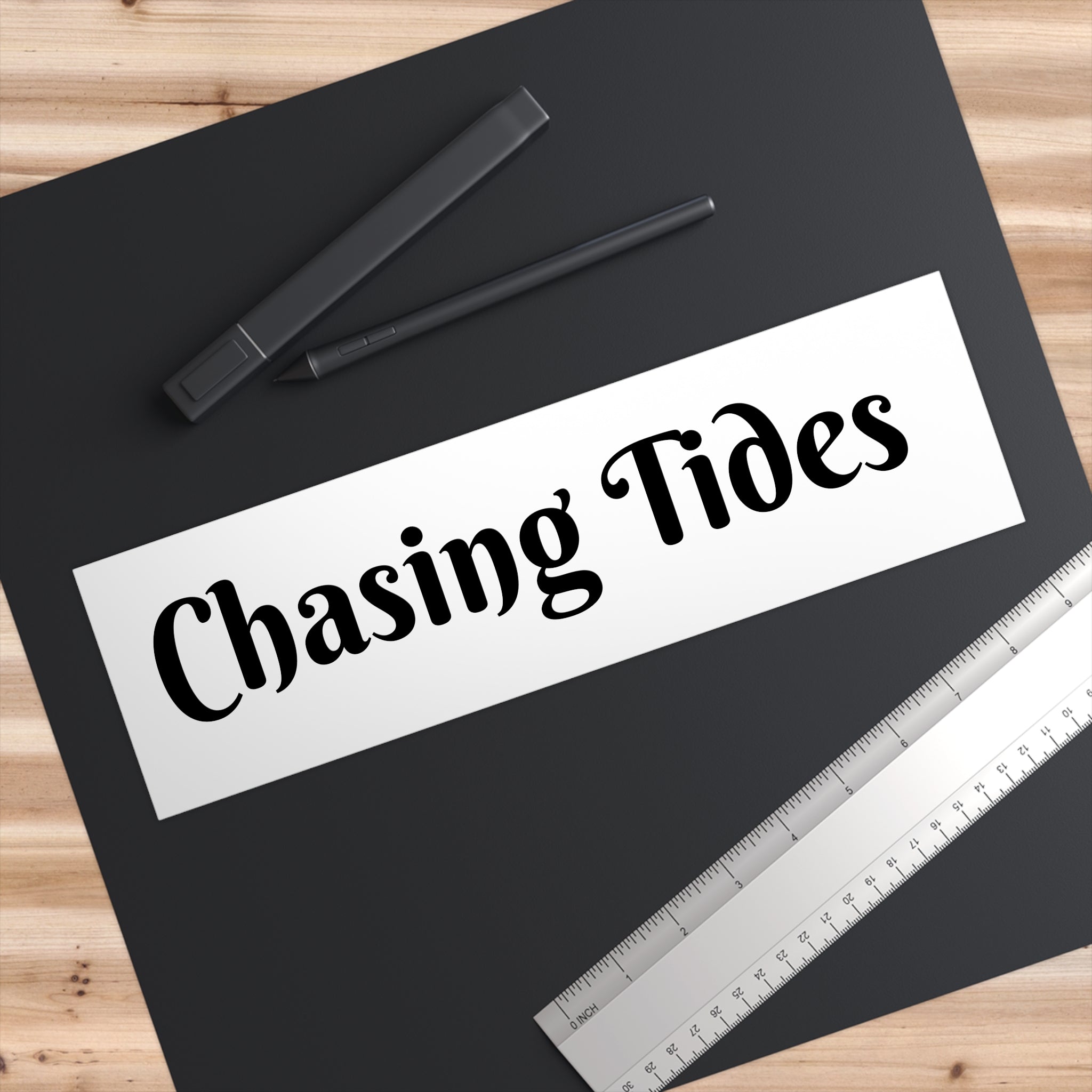 Chasing Tides Bumper Sticker — Coastal Surf Van Decal