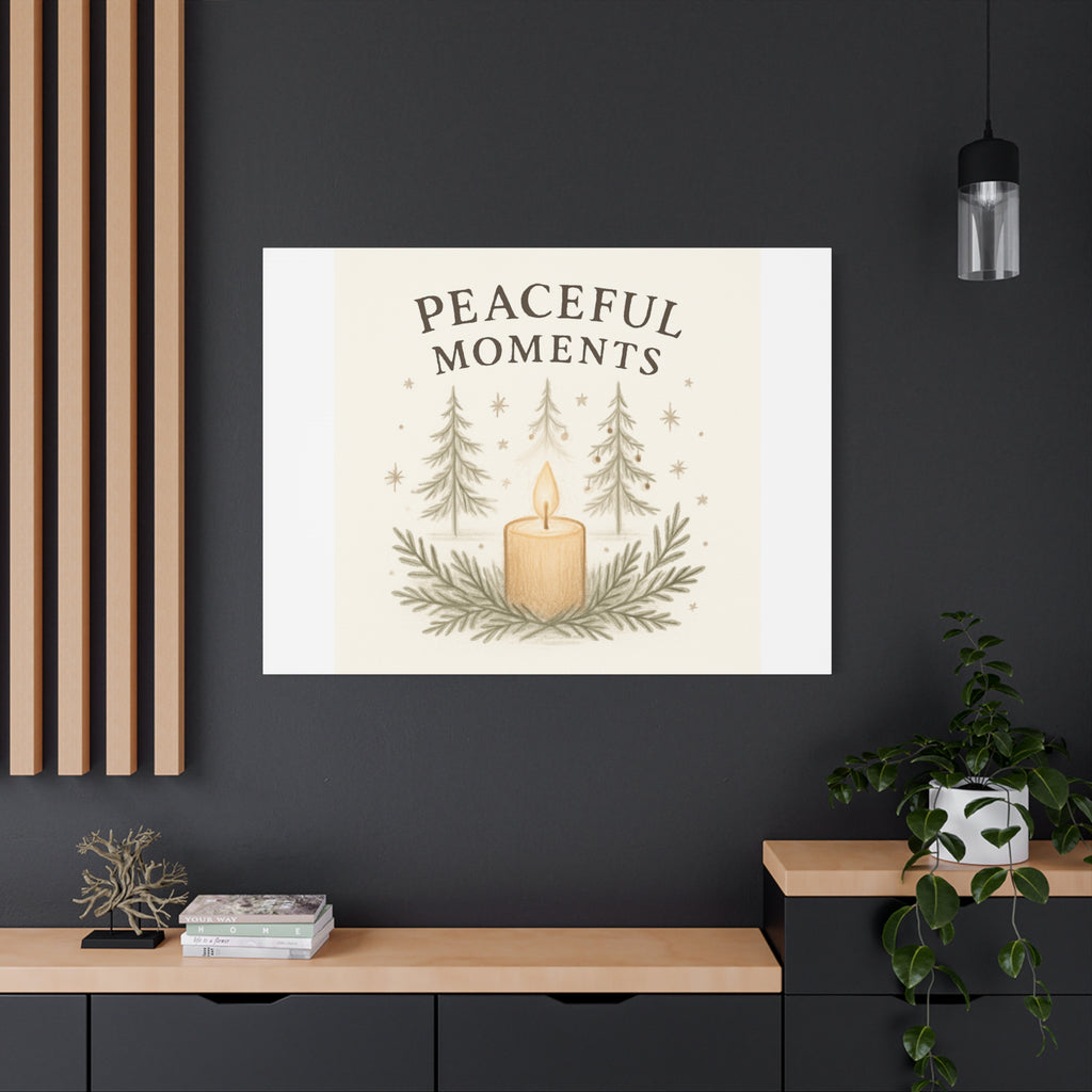 Peaceful Moments Candle Canvas — Matte Stretched Wall Art