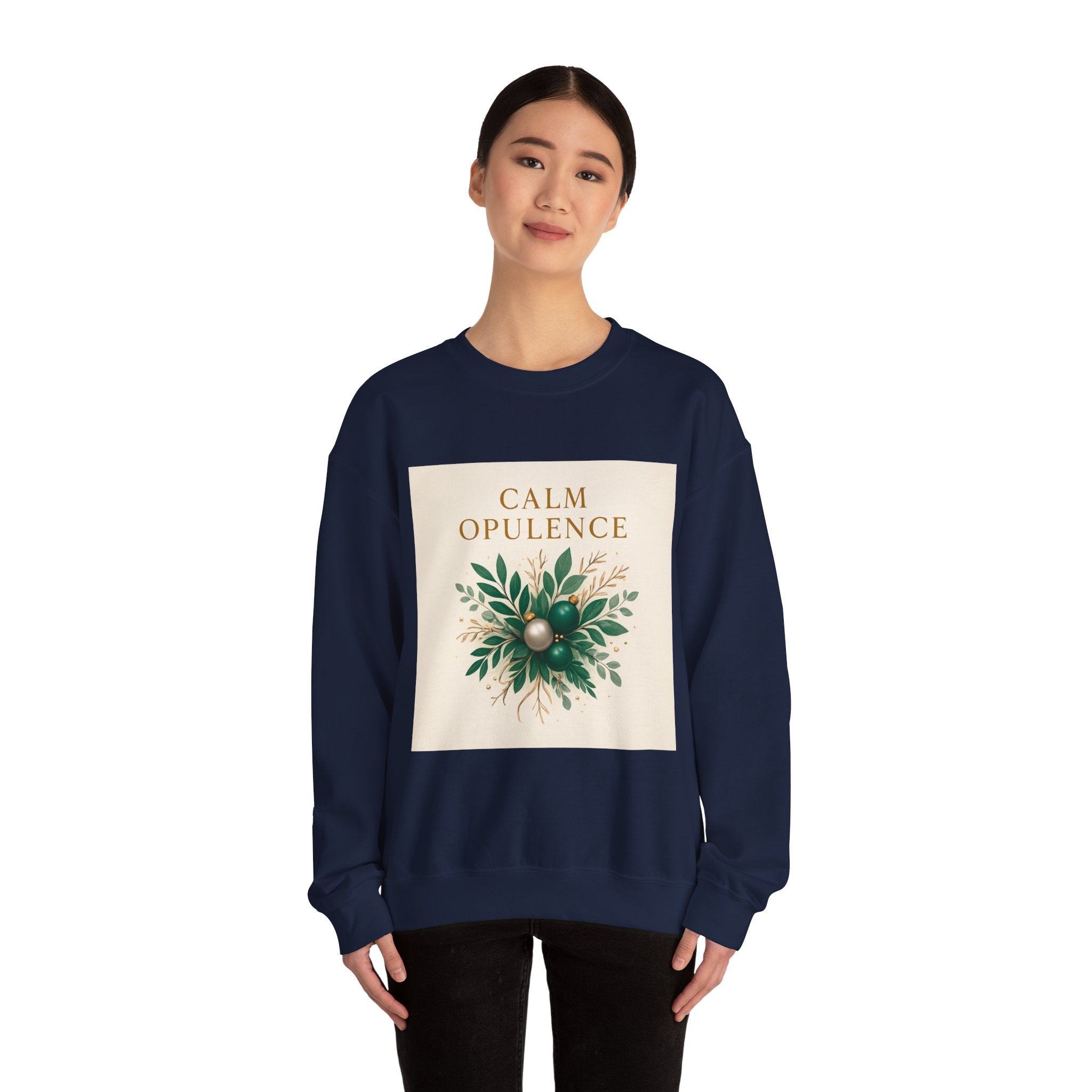 Calm Opulence Sweatshirt — Botanical Holiday Crewneck