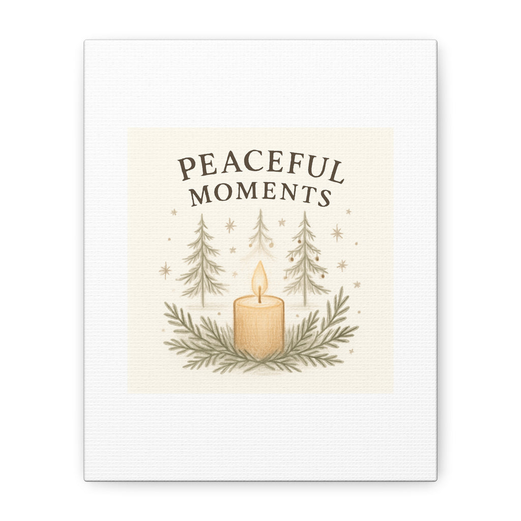Peaceful Moments Candle Canvas — Matte Stretched Wall Art