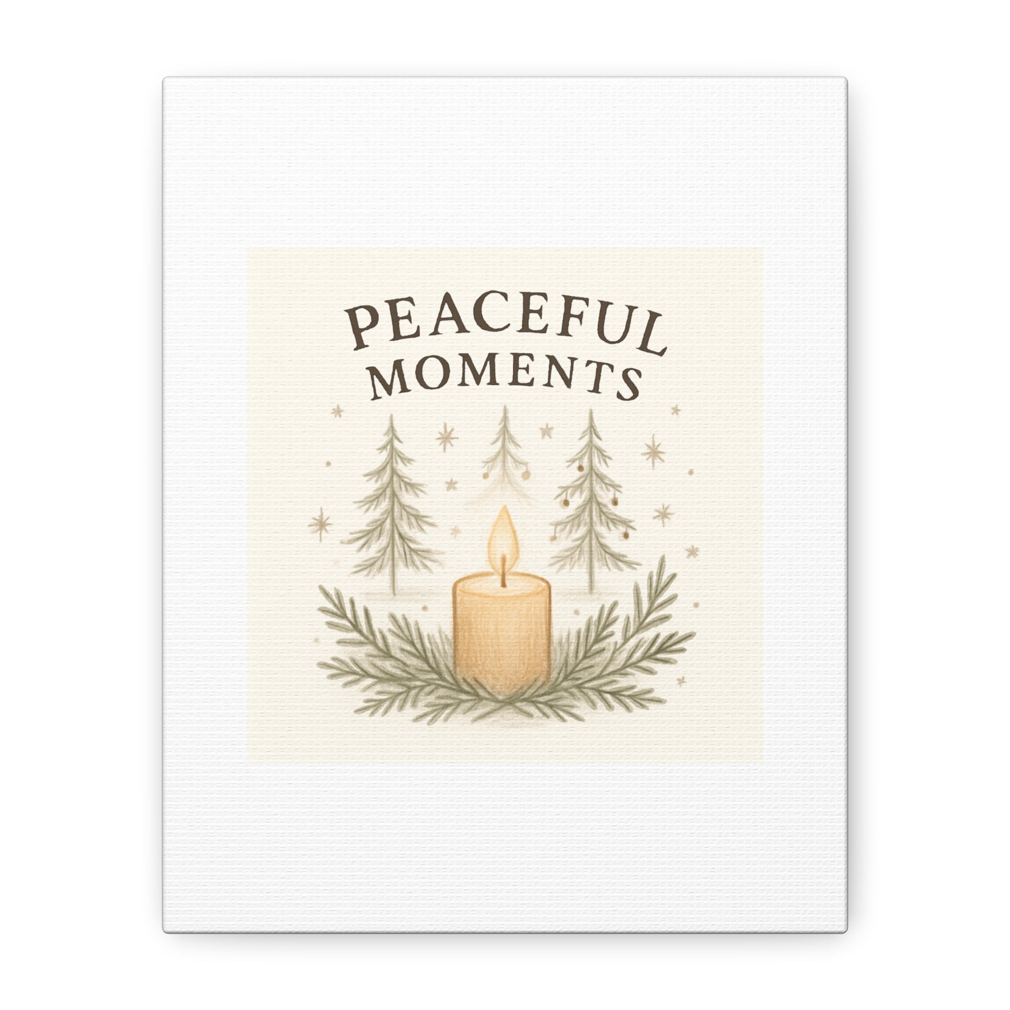 Peaceful Moments Candle Canvas — Matte Stretched Wall Art