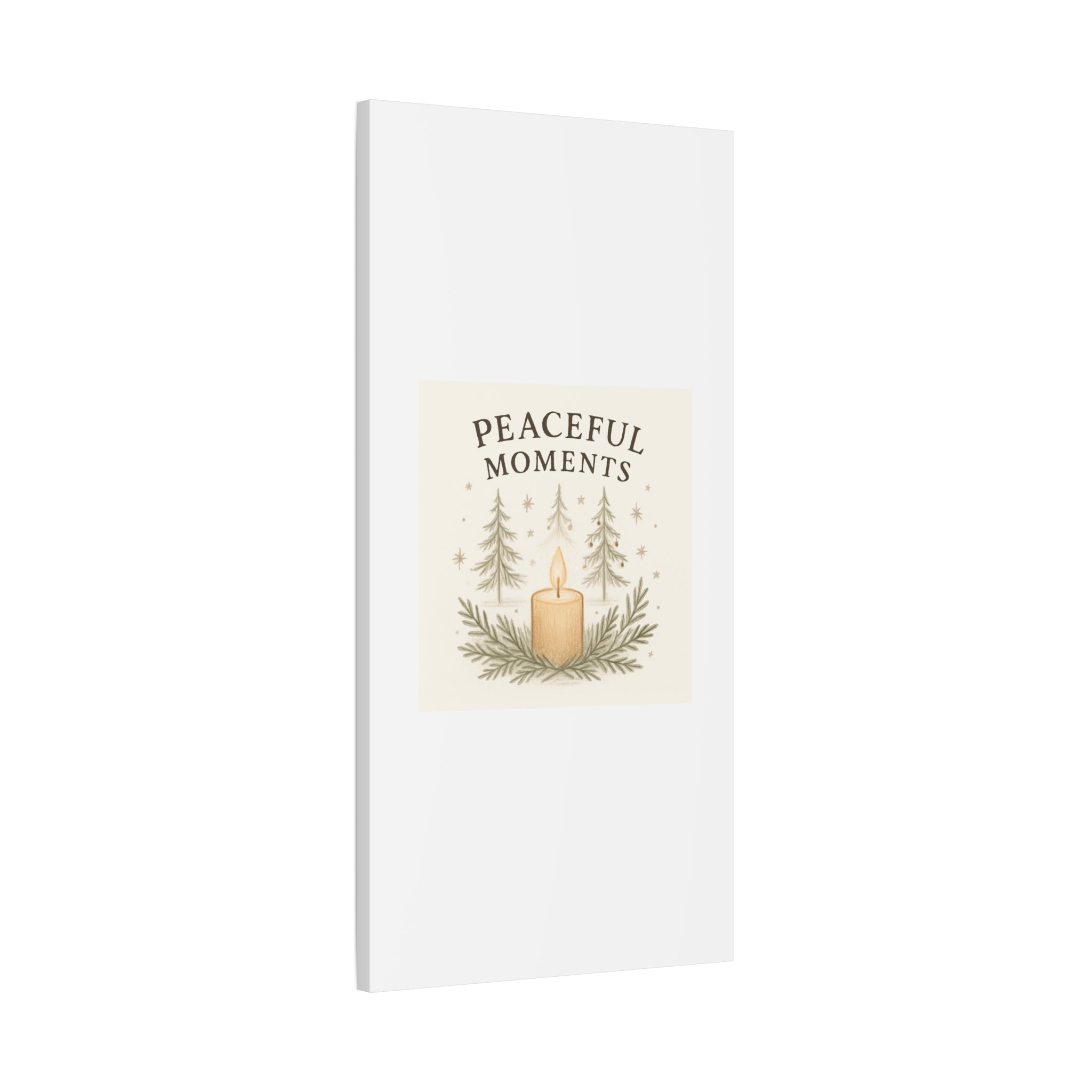 Peaceful Moments Candle Canvas — Matte Stretched Wall Art