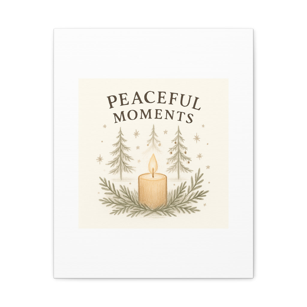 Peaceful Moments Candle Canvas — Matte Stretched Wall Art