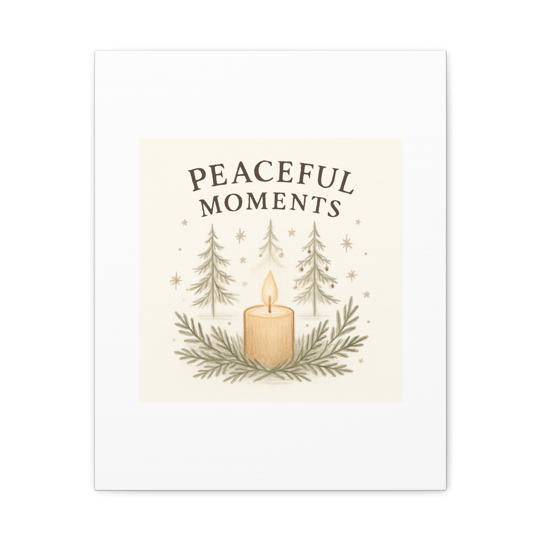 Peaceful Moments Candle Canvas — Matte Stretched Wall Art