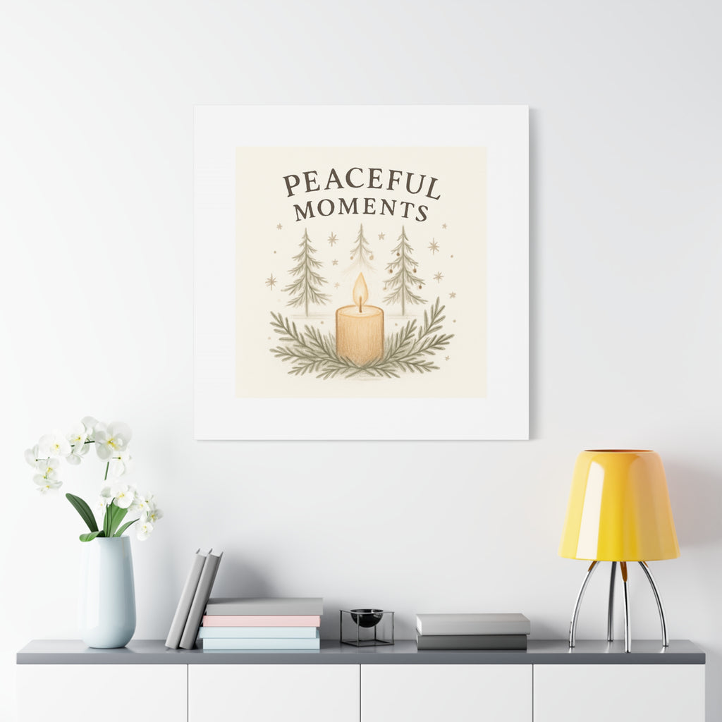 Peaceful Moments Candle Canvas — Matte Stretched Wall Art